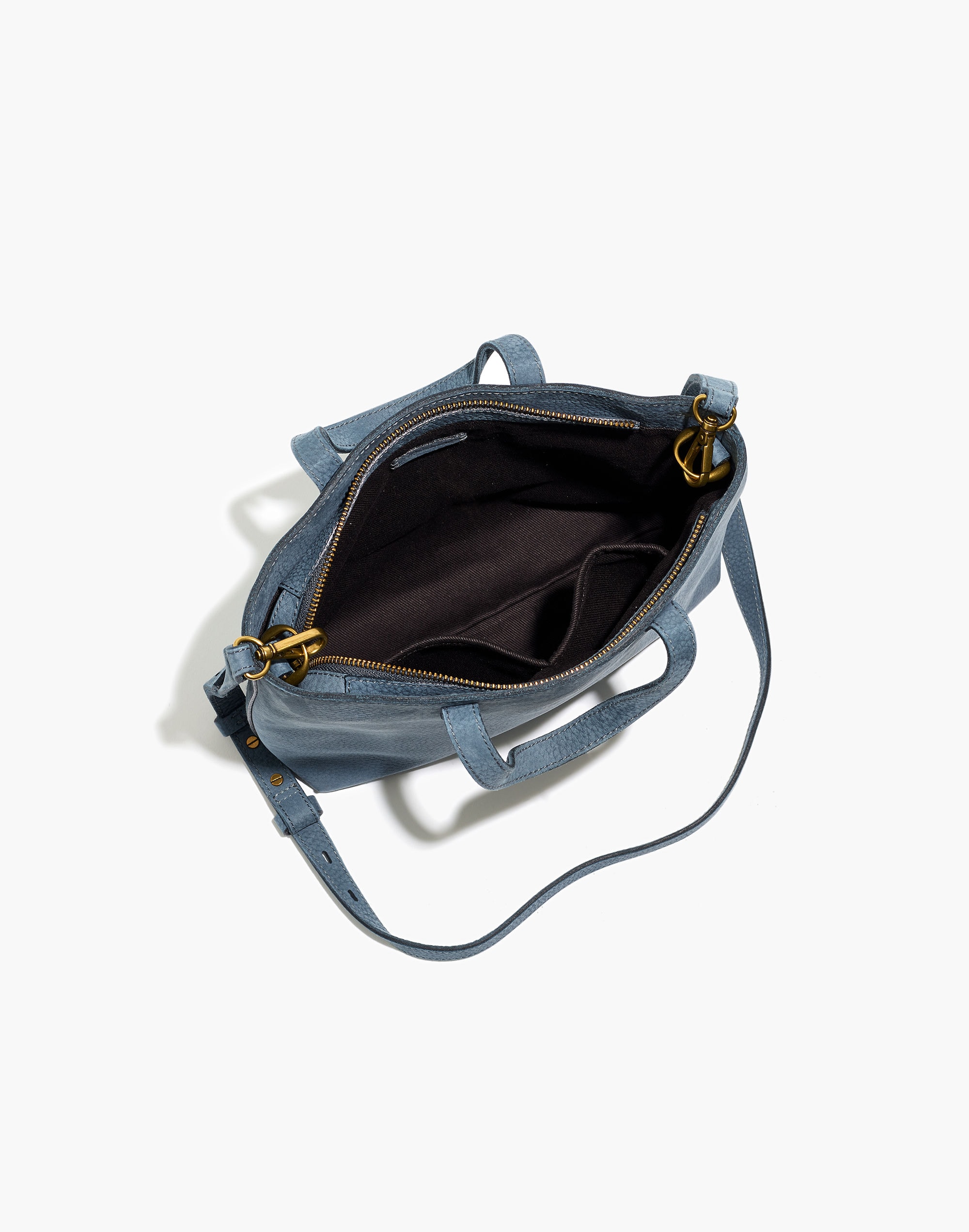 The Zip-Top Transport Crossbody in Nubuck Leather