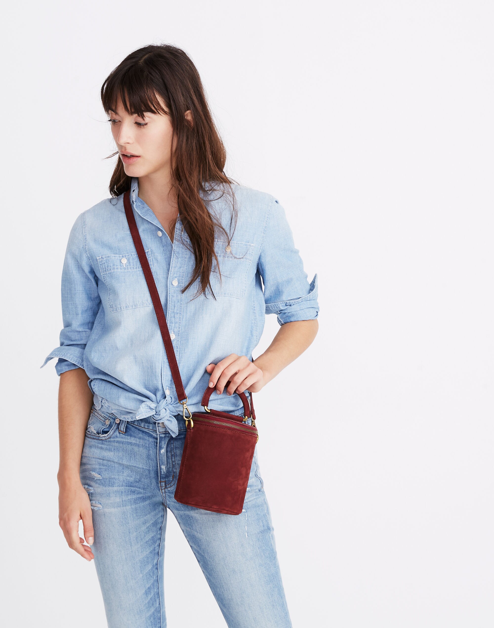 The Holland Binocular Bag in Nubuck Leather