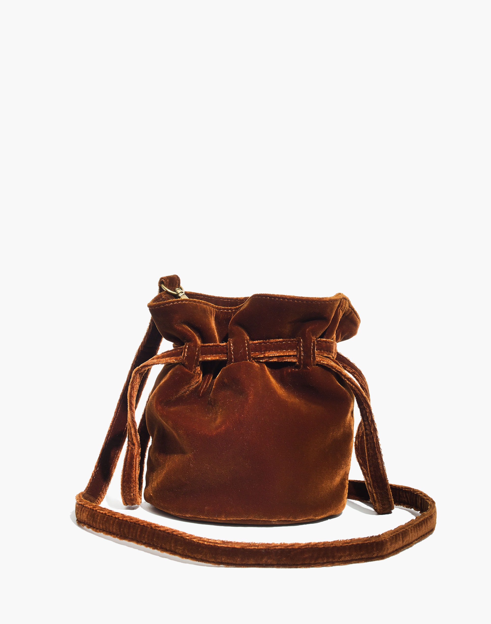 The Florence Drawstring Crossbody Bag in Velvet