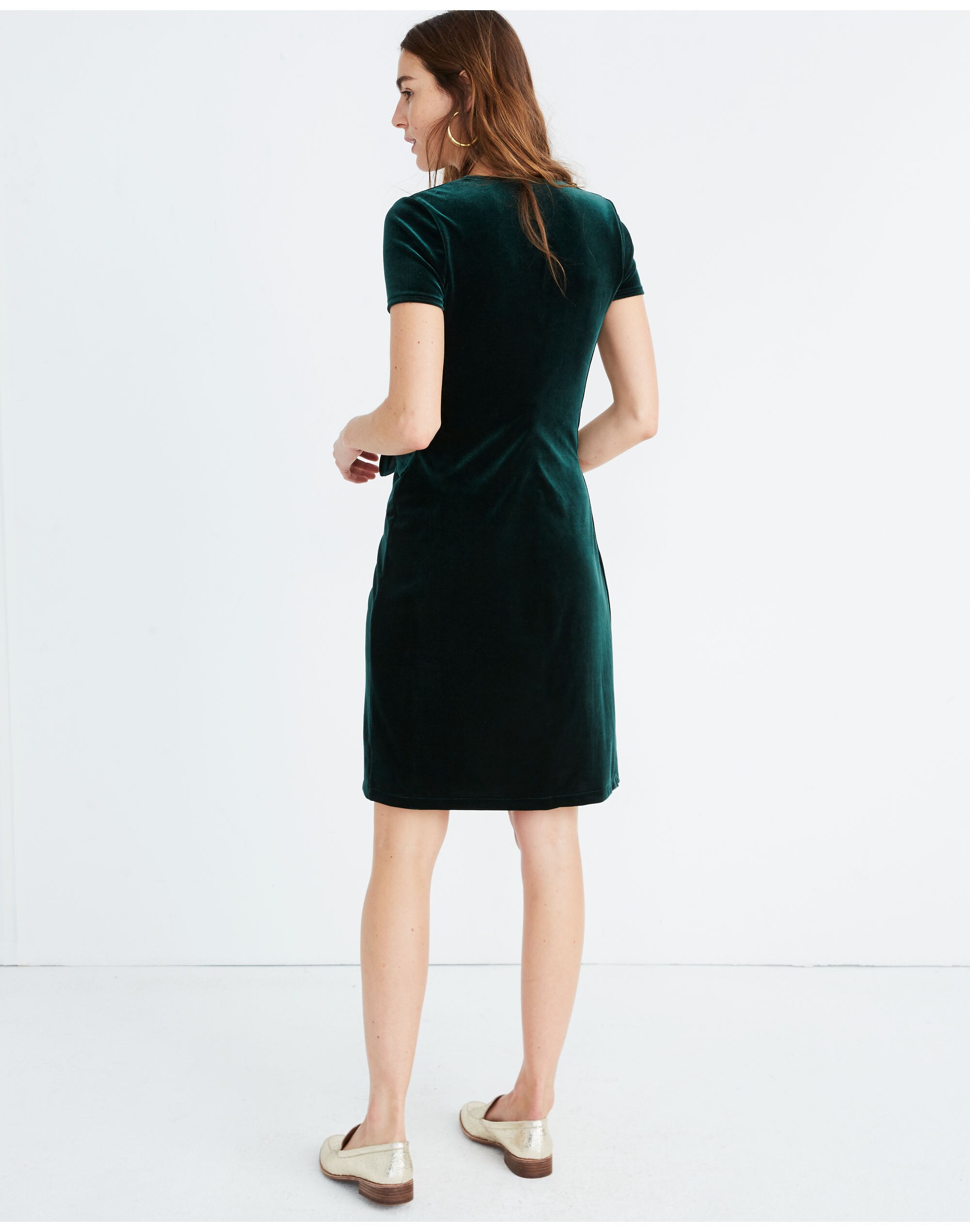 Velvet Side-Tie Dress