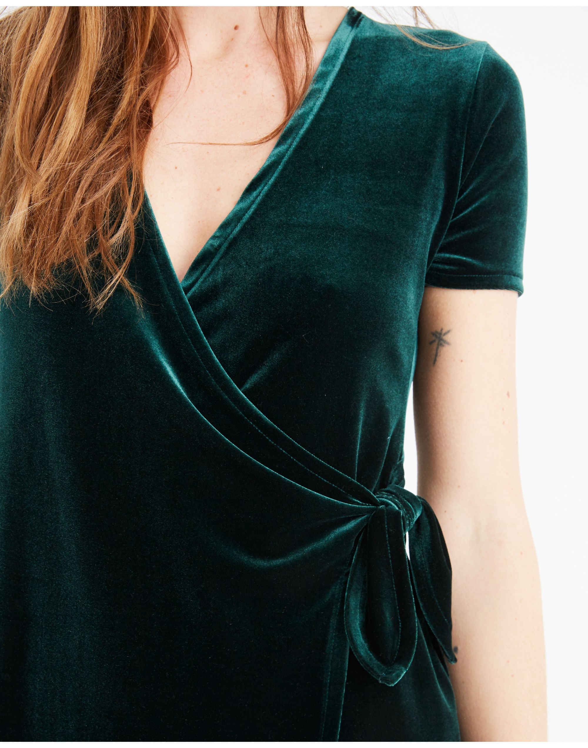 Velvet Side-Tie Dress
