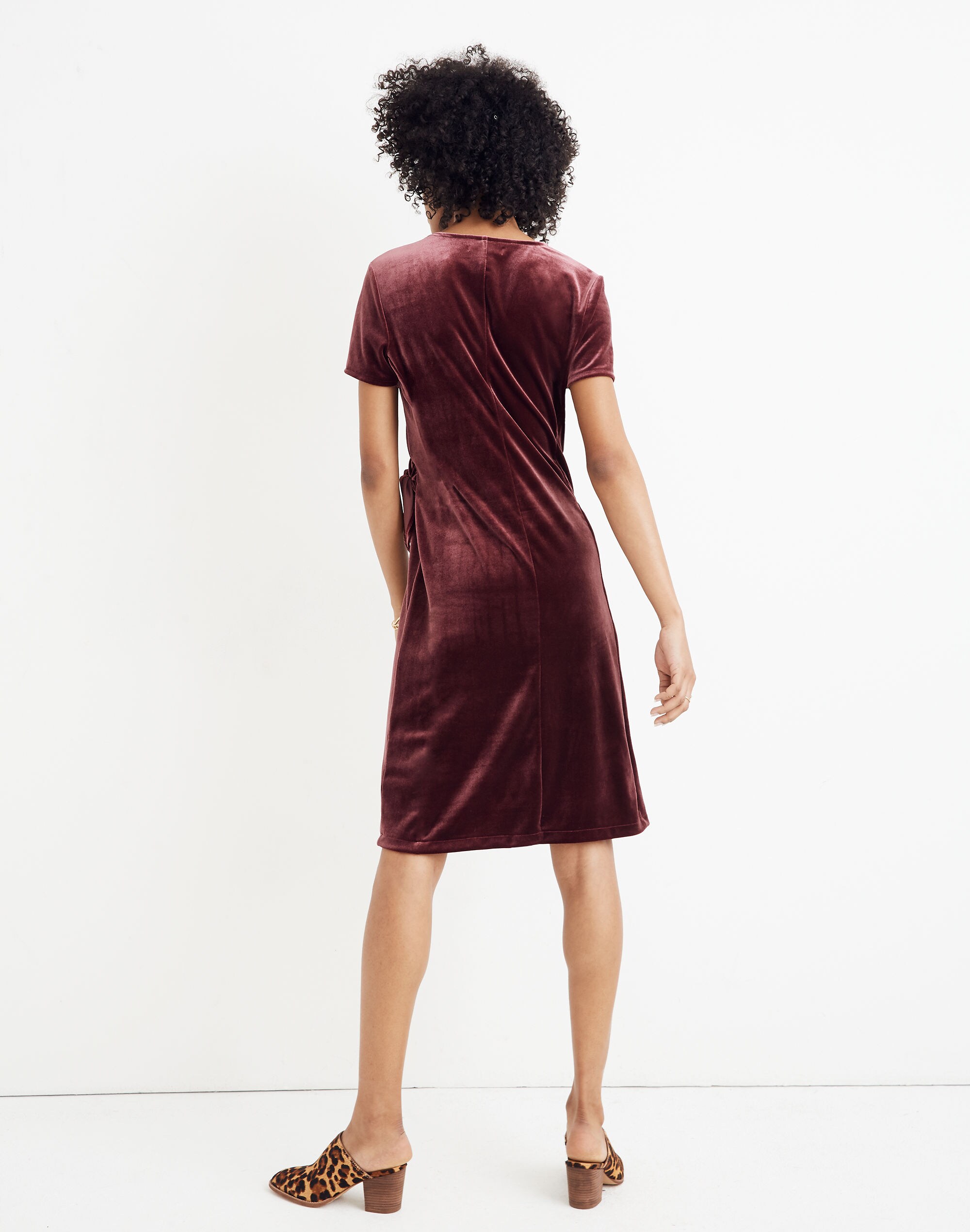 Velvet Side-Tie Dress