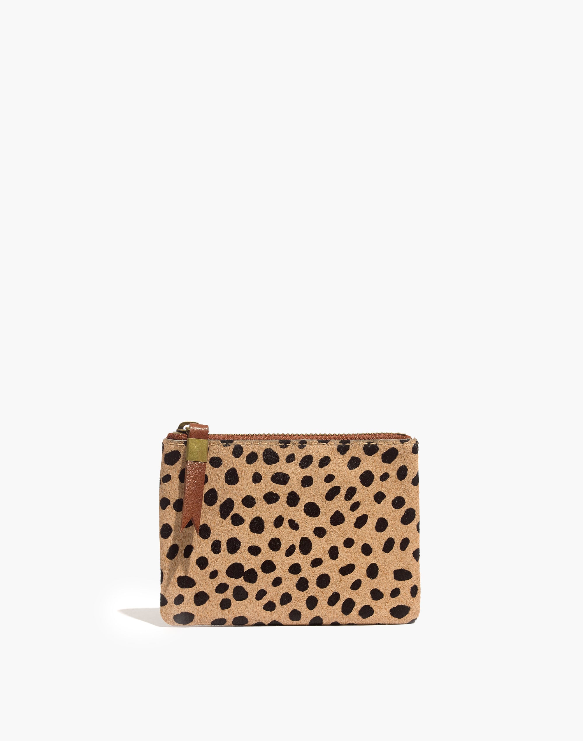 The Leather Pouch Wallet in Spotted Calf Hair