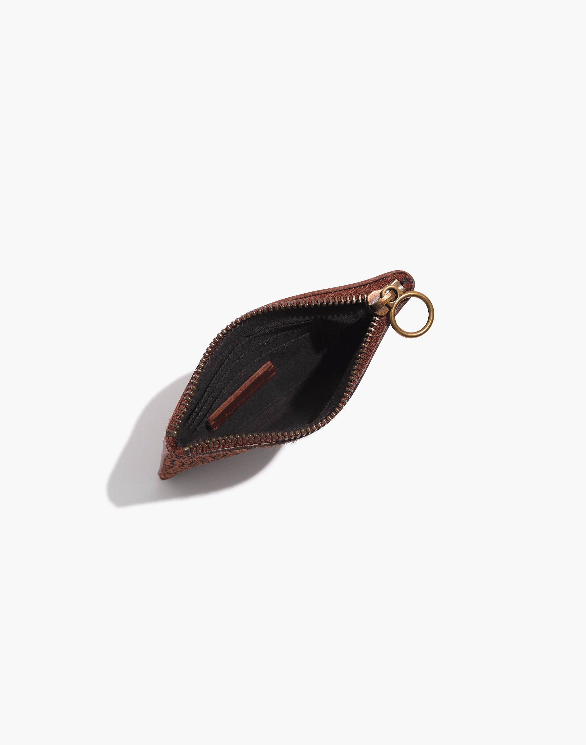 The Leather Pouch Wallet in Spotted Calf Hair