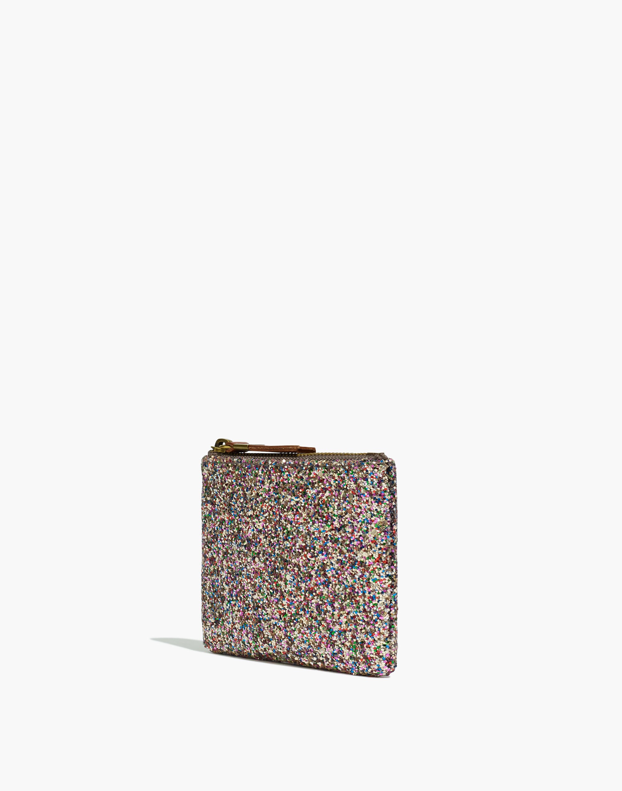 The Leather Pouch Wallet in Glitter