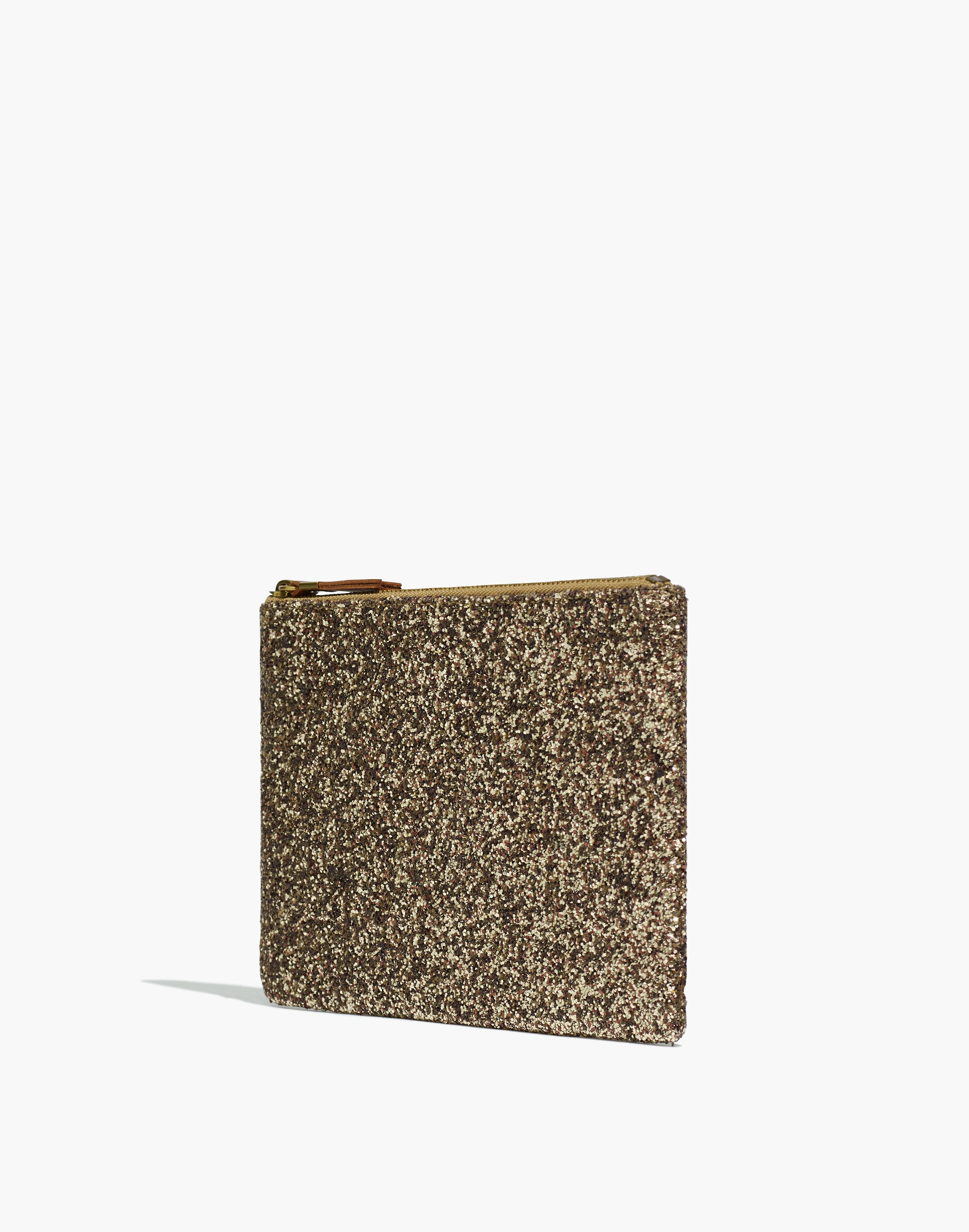 The Leather Pouch Clutch in Glitter