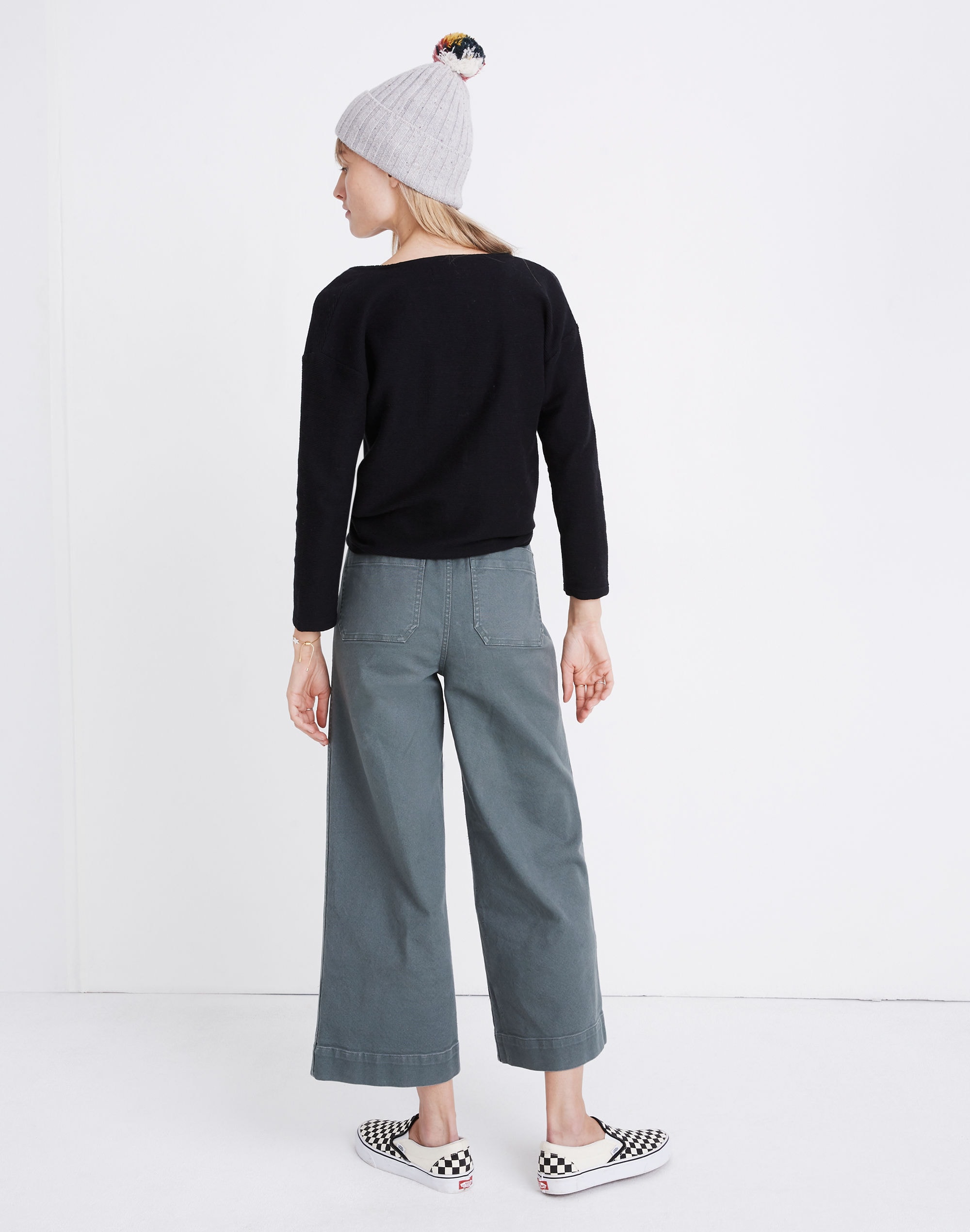 Texture &amp; Thread Long-Sleeve Tie-Front Top