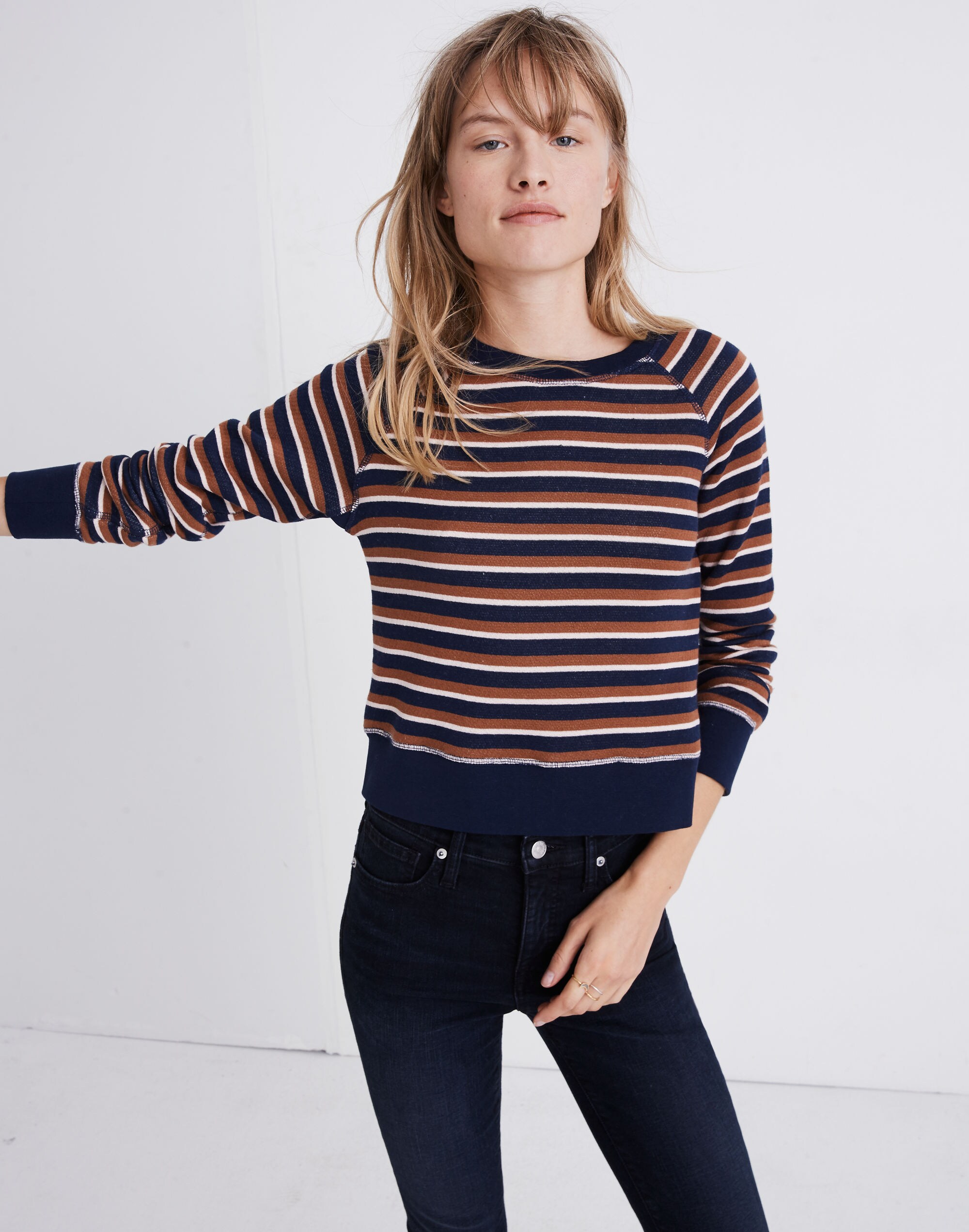 Shrunken Sweatshirt in Vicky Stripe