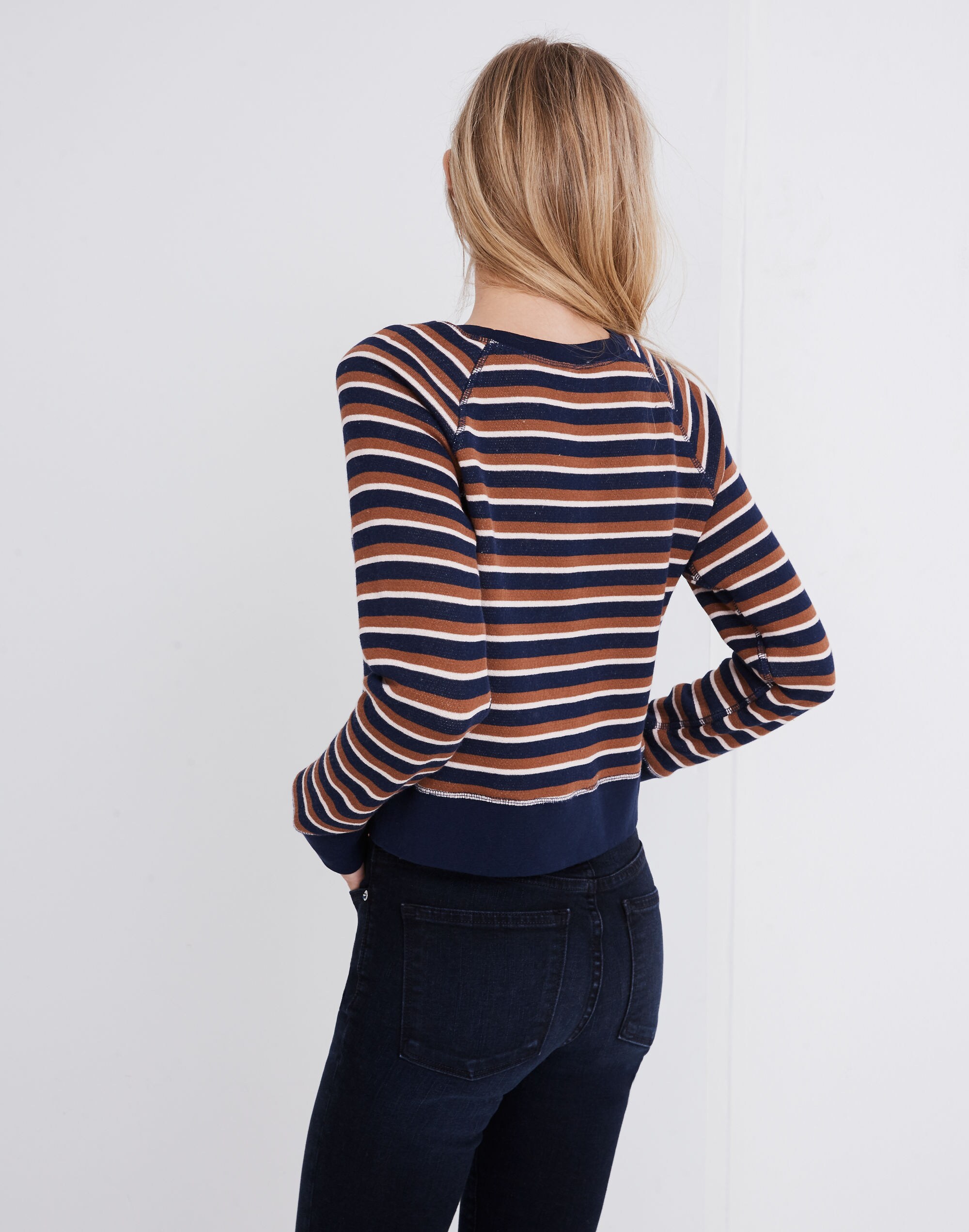 Shrunken Sweatshirt in Vicky Stripe
