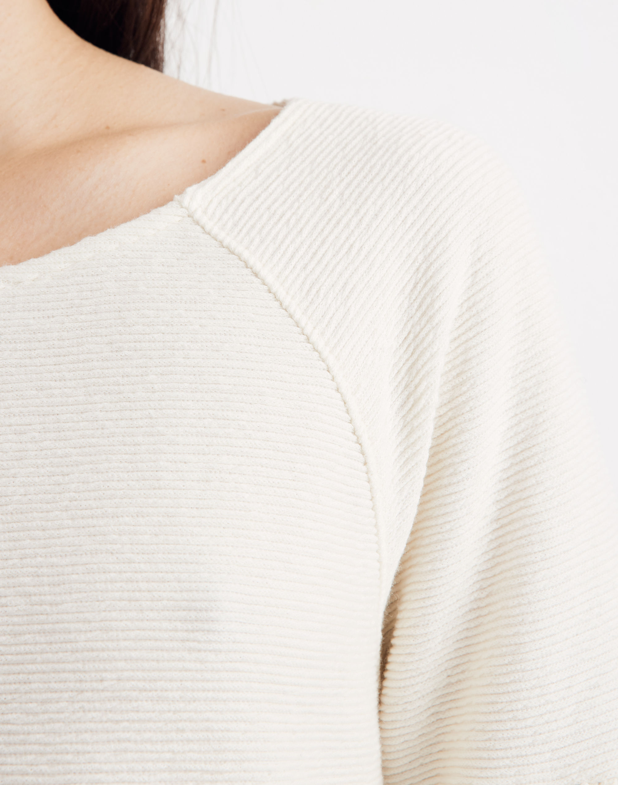 Texture &amp; Thread Shirred-Sleeve Top