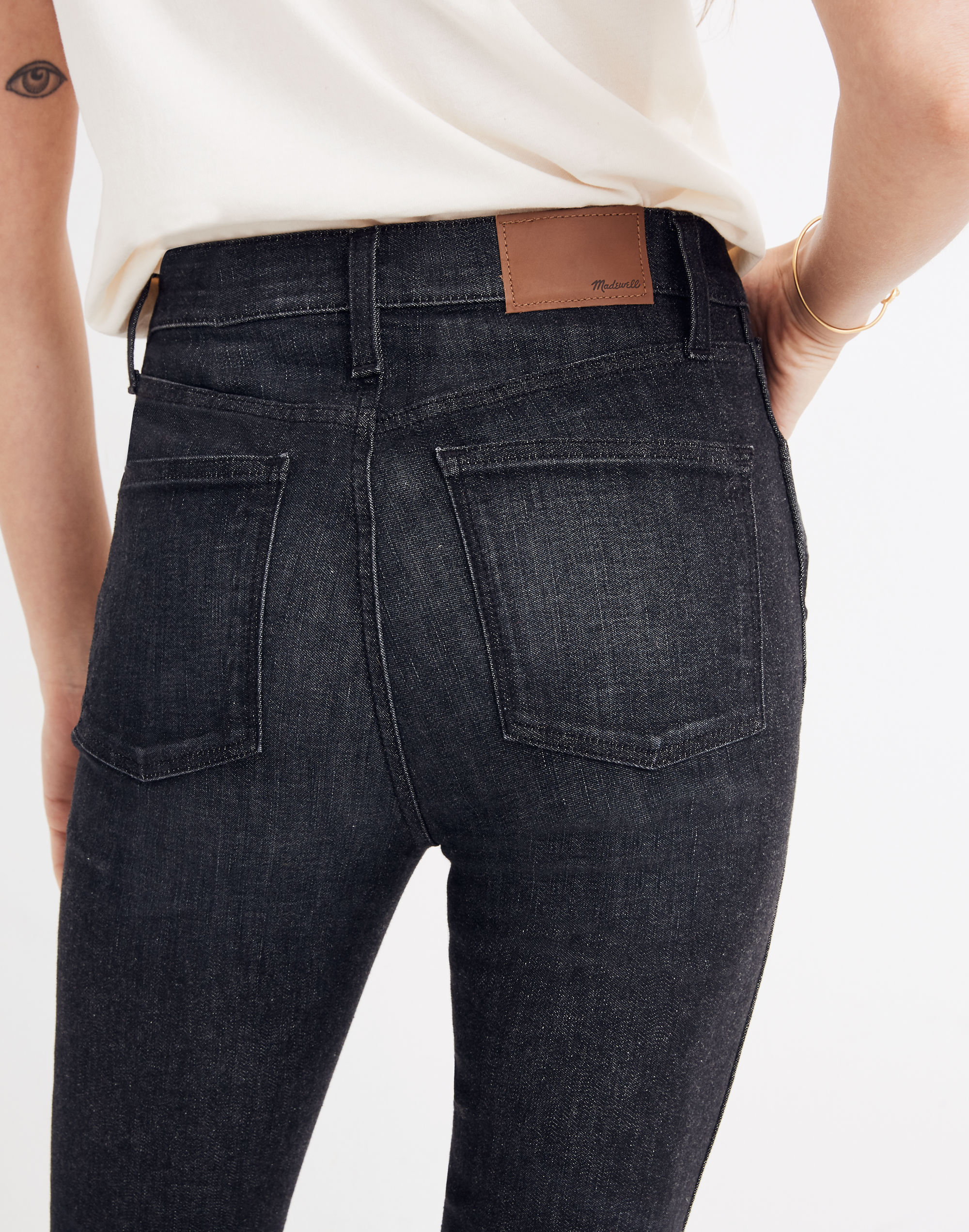 10" High-Rise Skinny Jeans in Mosby Wash: Drop-Hem Edition