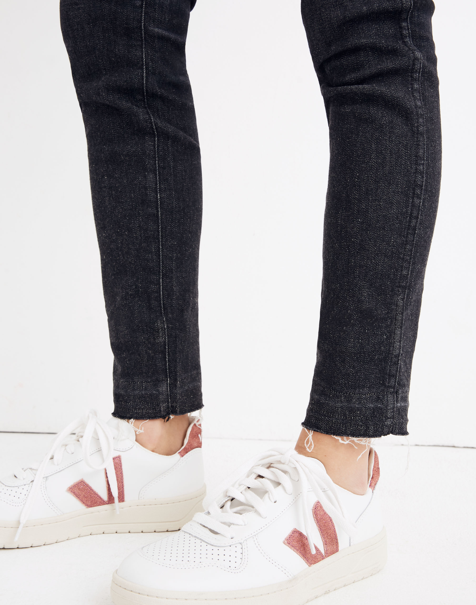 10" High-Rise Skinny Jeans in Mosby Wash: Drop-Hem Edition
