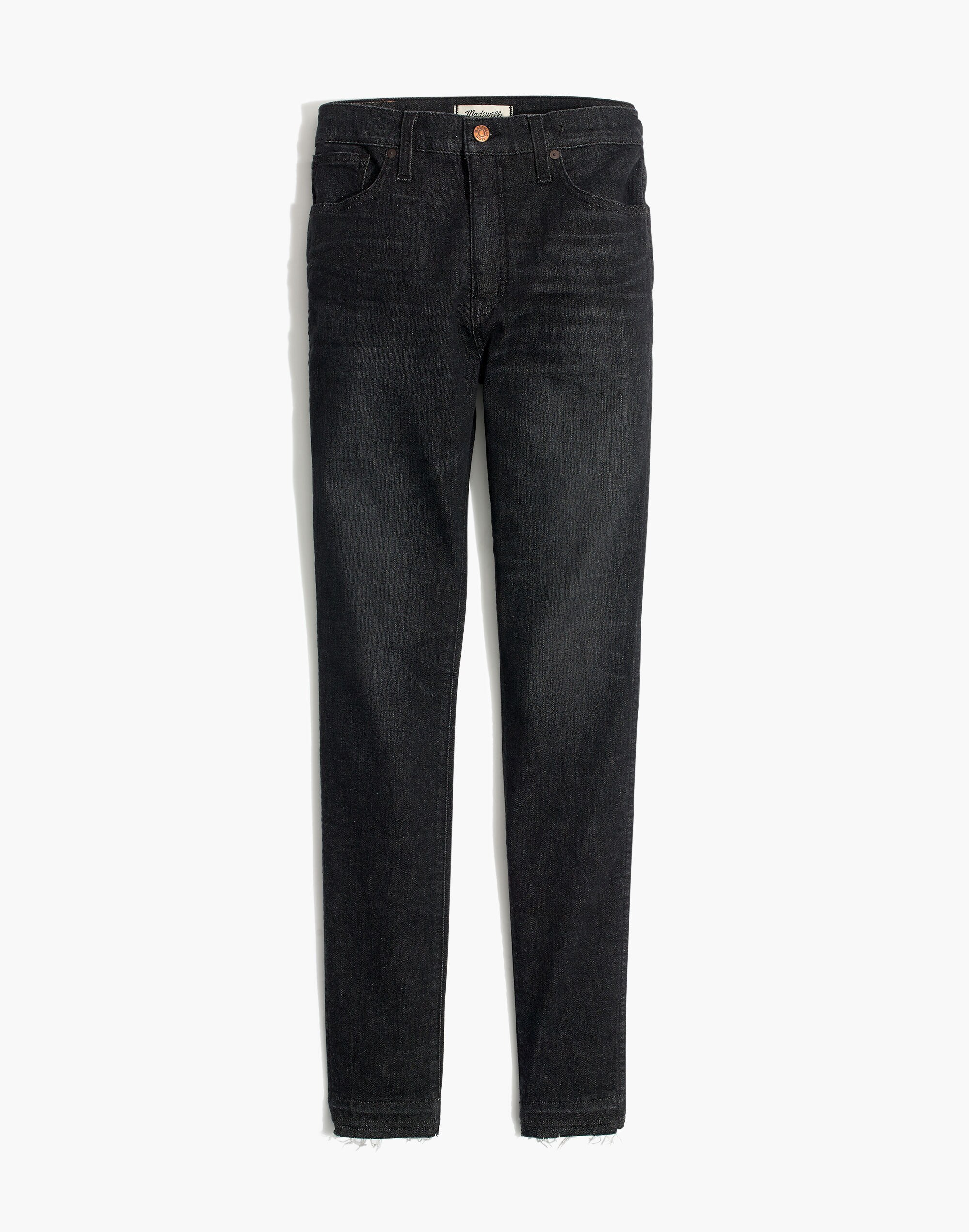 10" High-Rise Skinny Jeans in Mosby Wash: Drop-Hem Edition