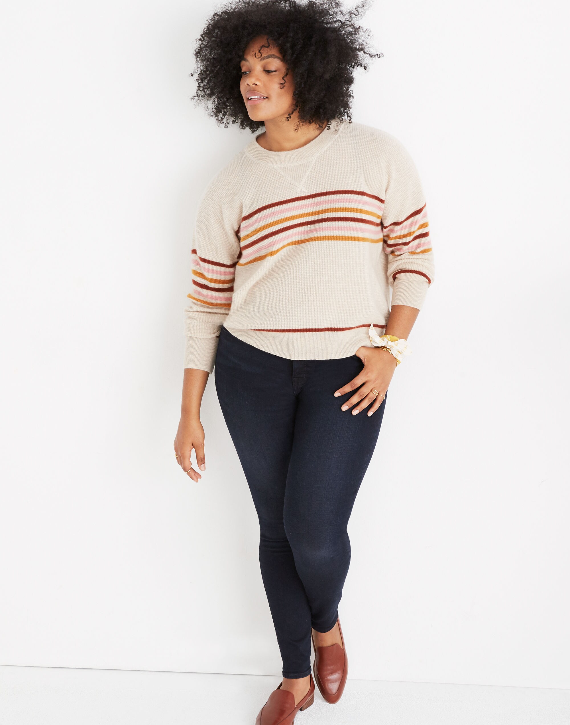 cashmere sweatshirt in hendry stripe