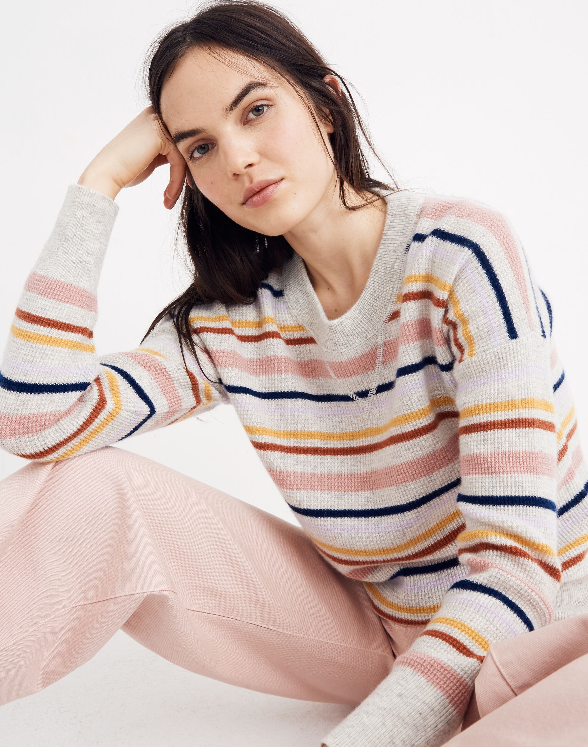 Cashmere Sweatshirt in Amador Stripe