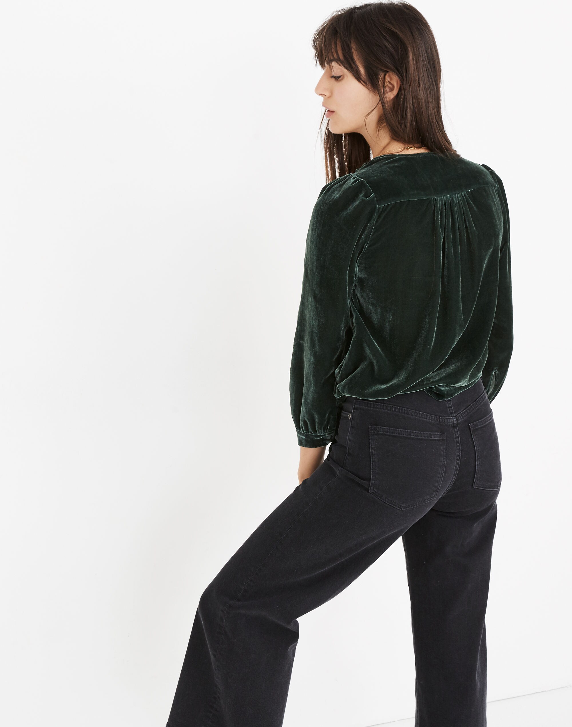Velvet Wrap Top