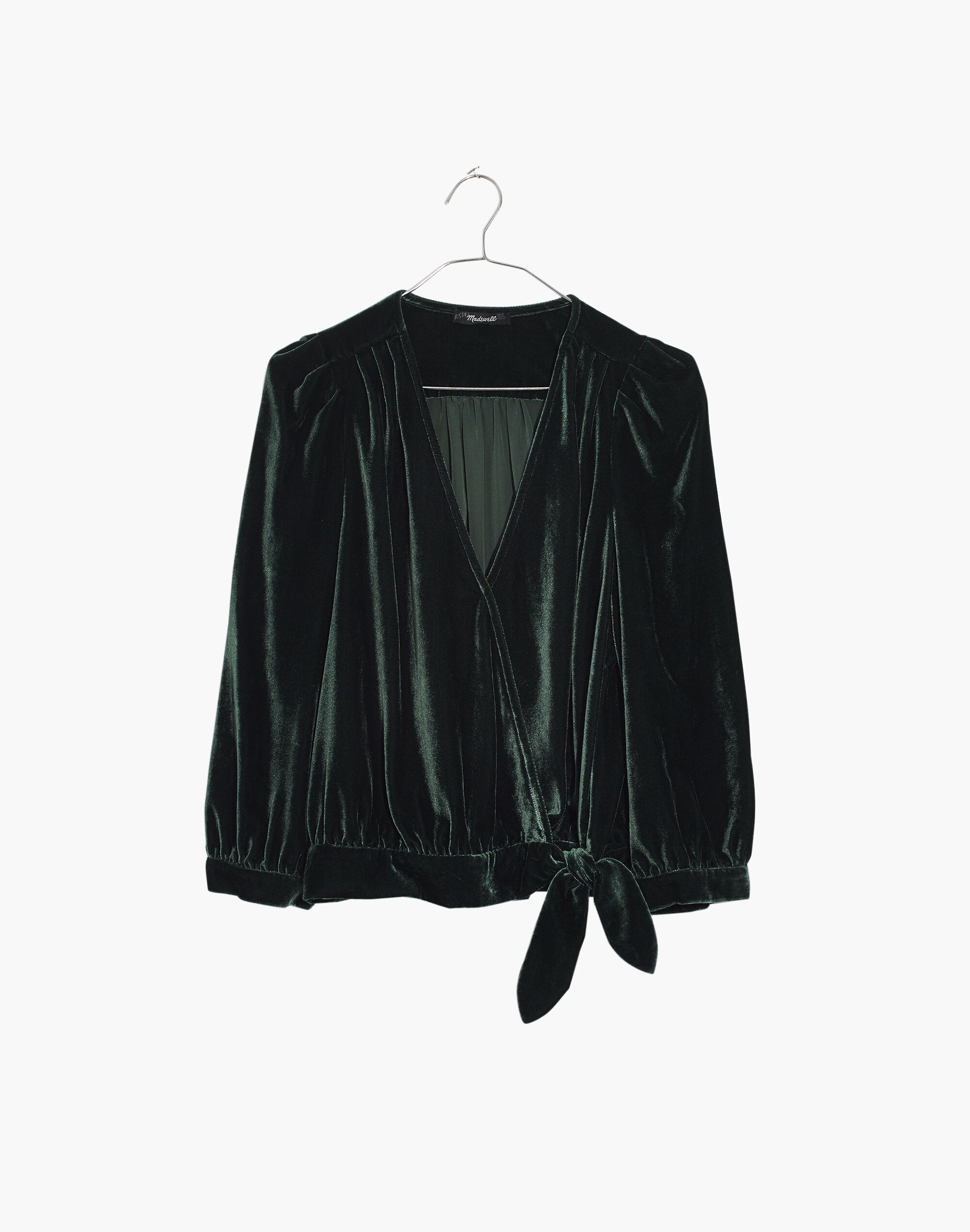 Velvet Wrap Top