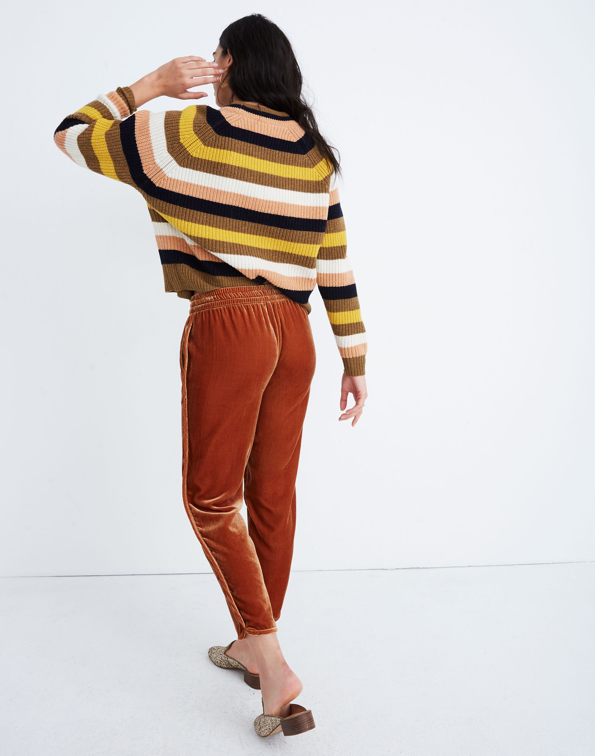 Track Trousers in Velvet