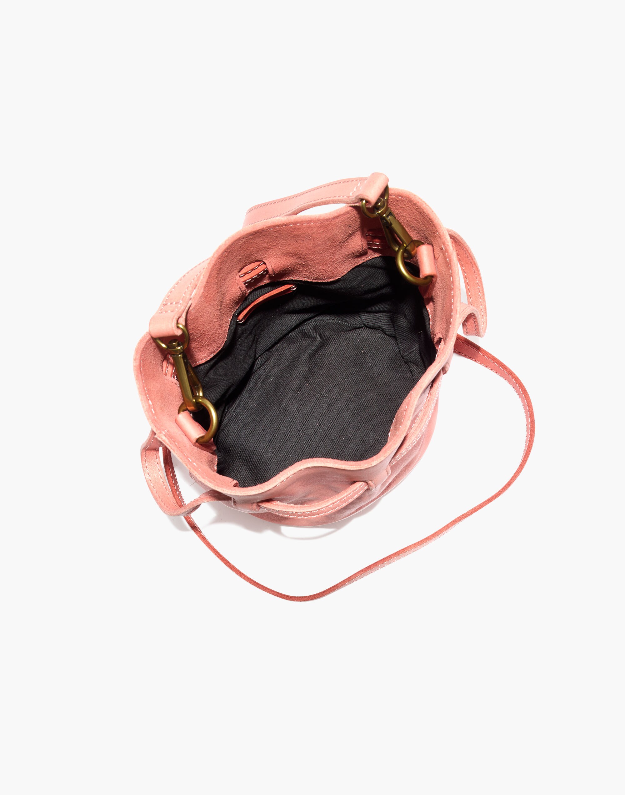 The Florence Drawstring Crossbody Bag in Leather