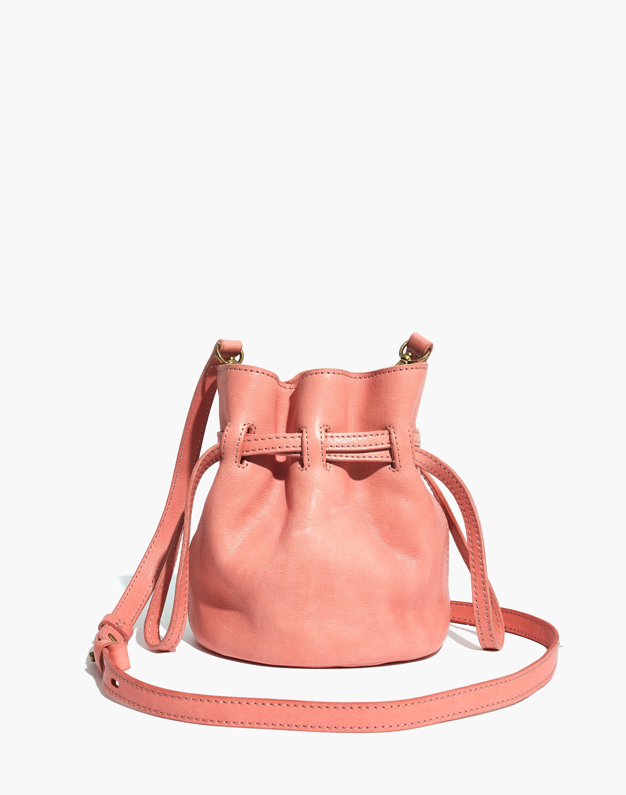 The Florence Drawstring Crossbody Bag in Leather
