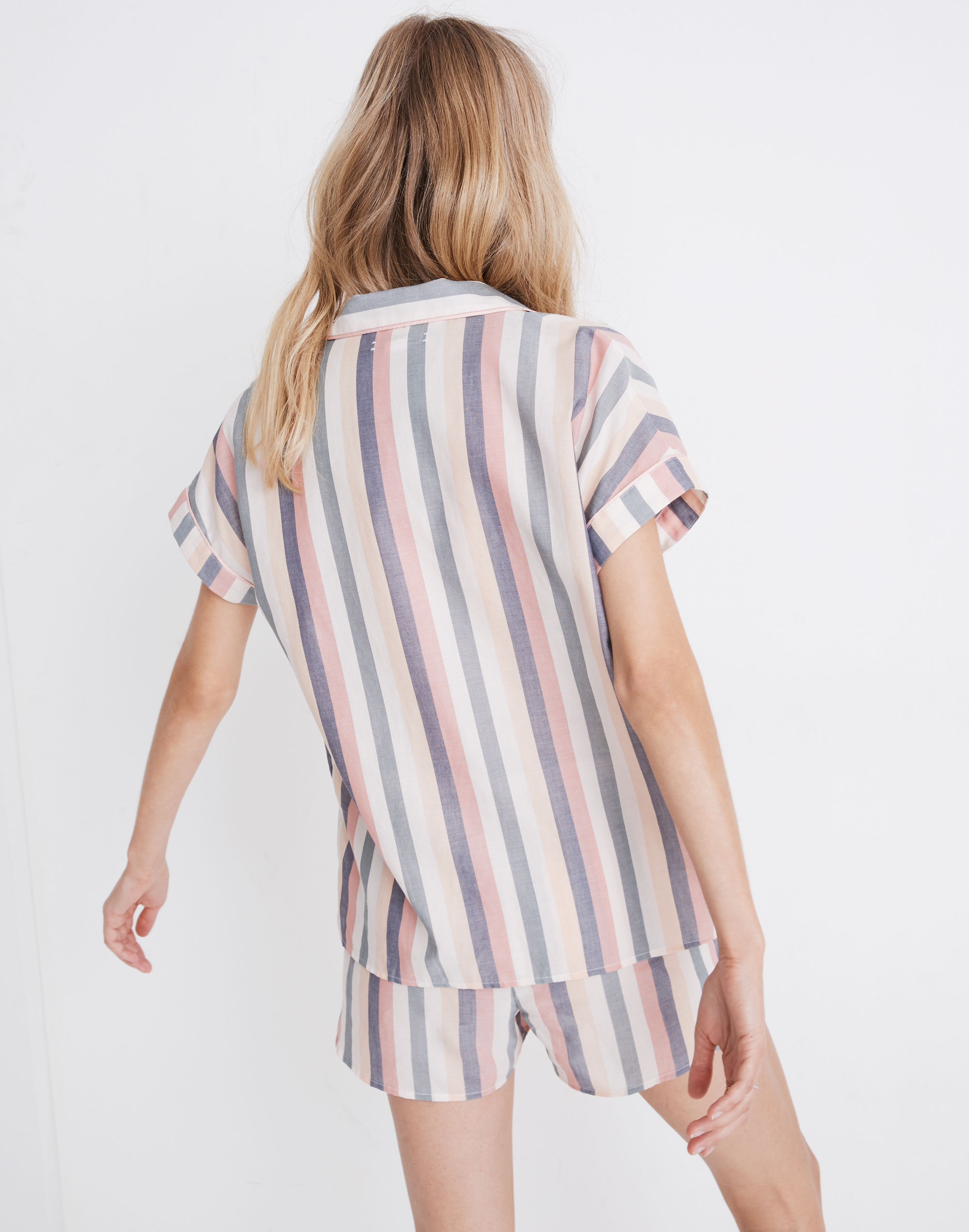 Flannel Bedtime Pajama Shorts in Lonnie Stripe