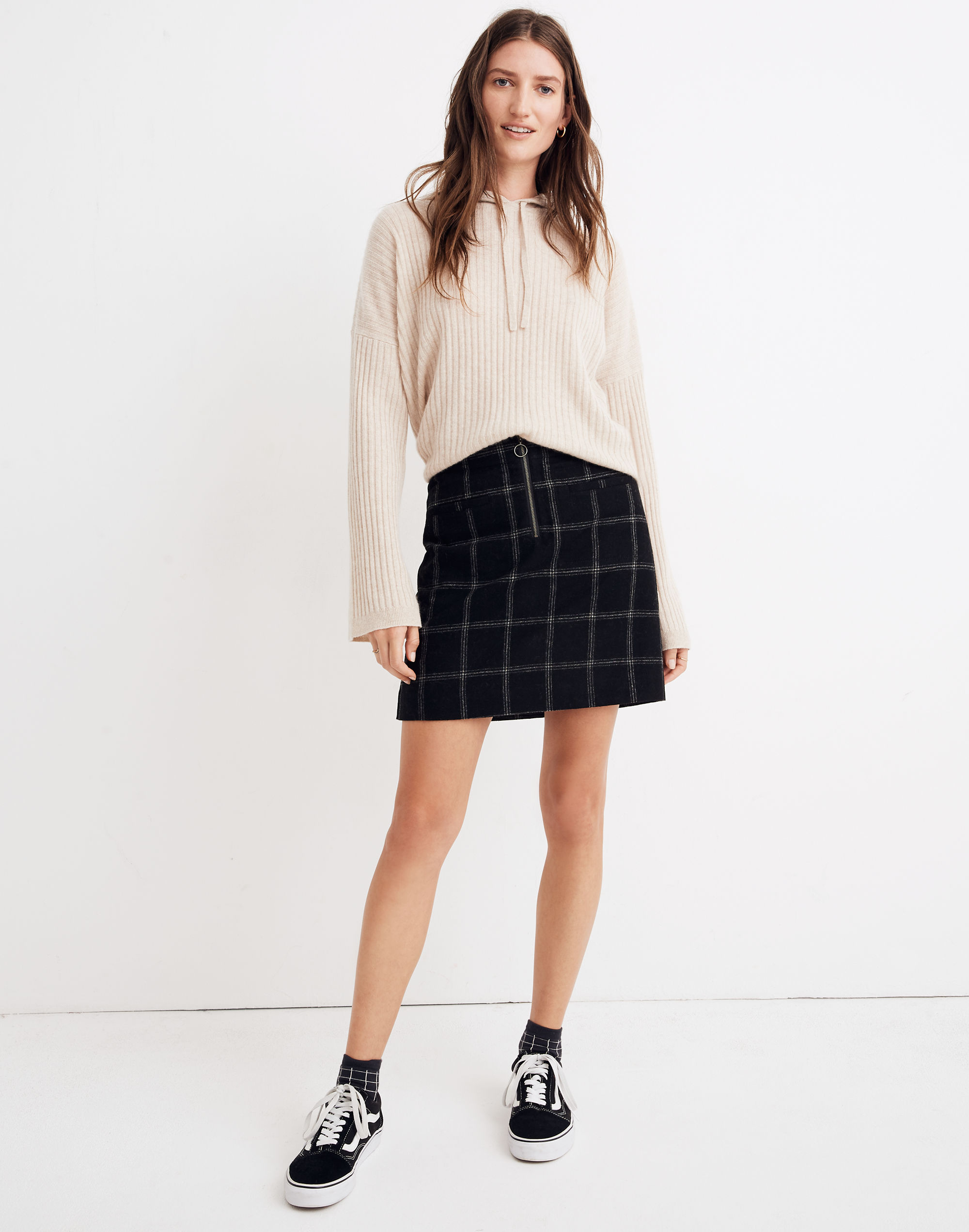 plaid fireside mini skirt