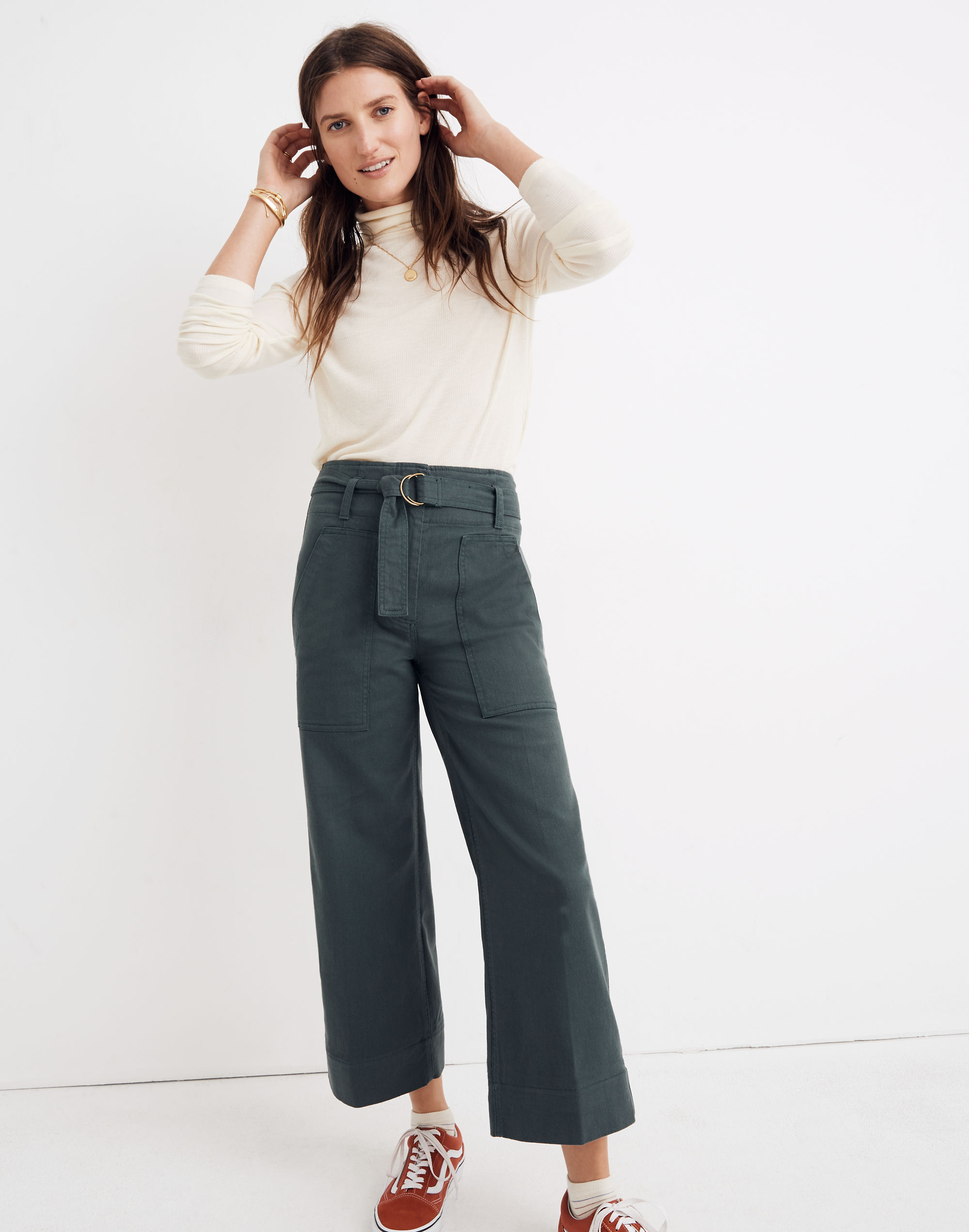 utility wide-leg pants
