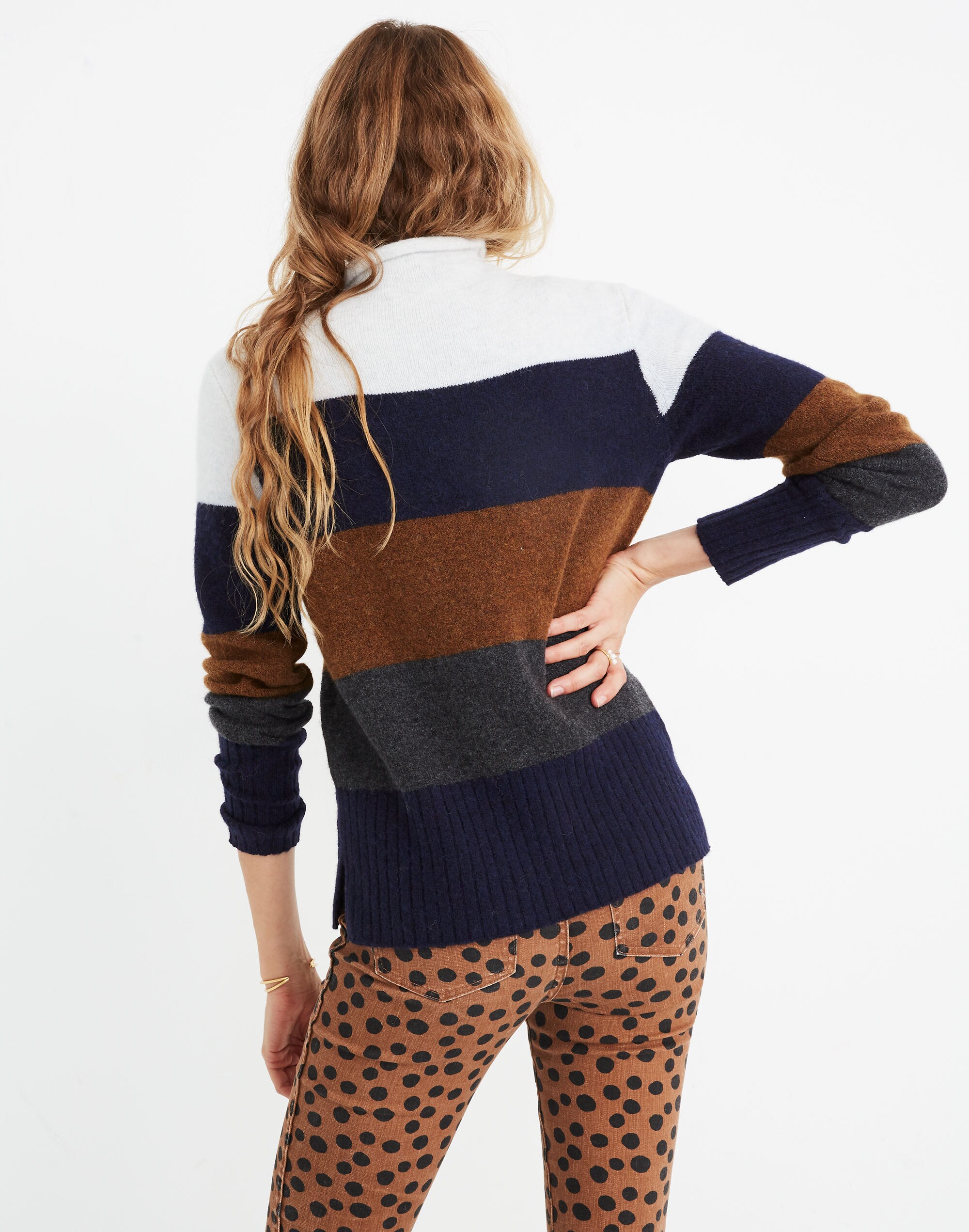Inland Striped Turtleneck Sweater in Coziest Yarn