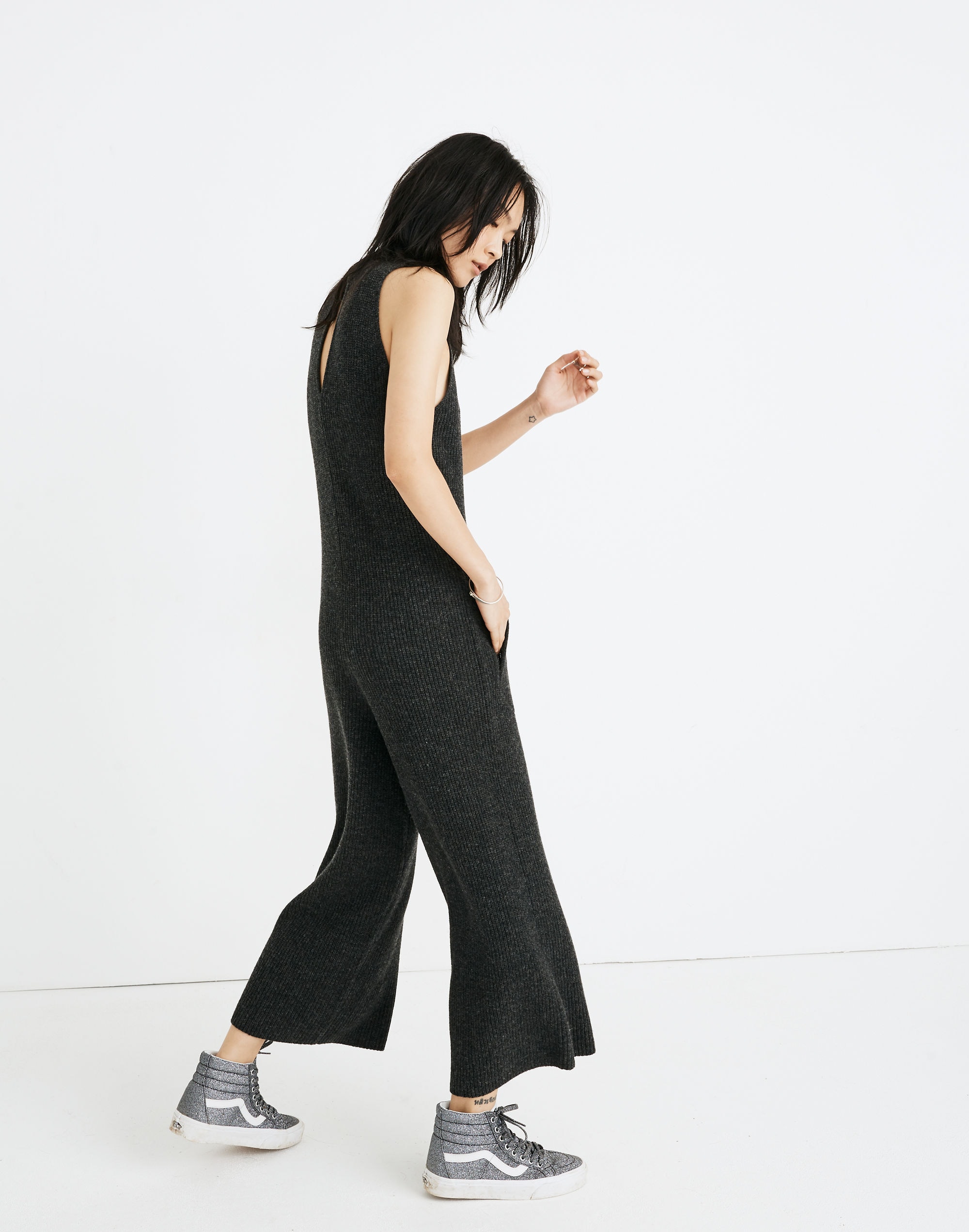 Wide-Leg Sweater-Jumpsuit