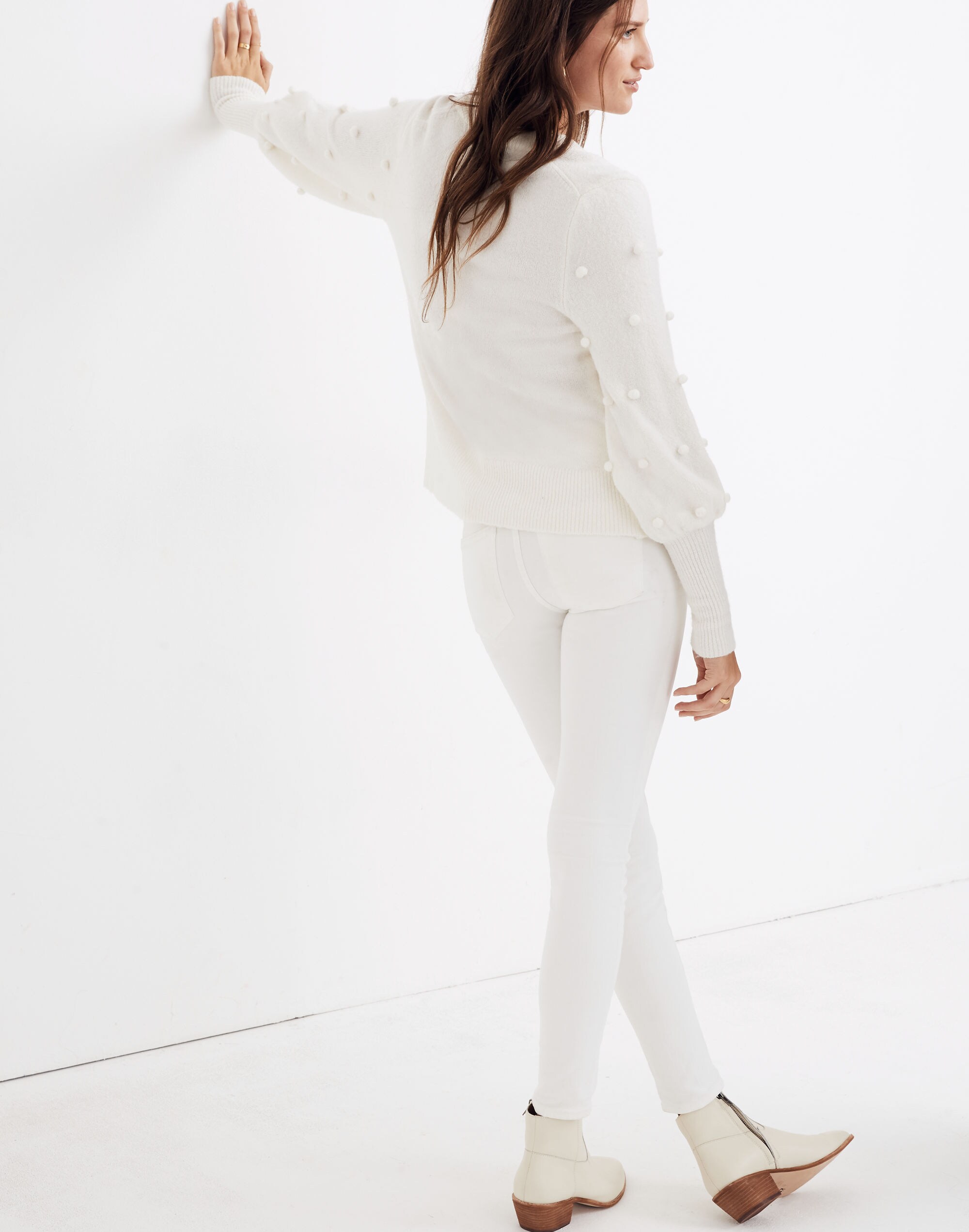Bobble Dashwood V-Neck Sweater in Coziest Yarn