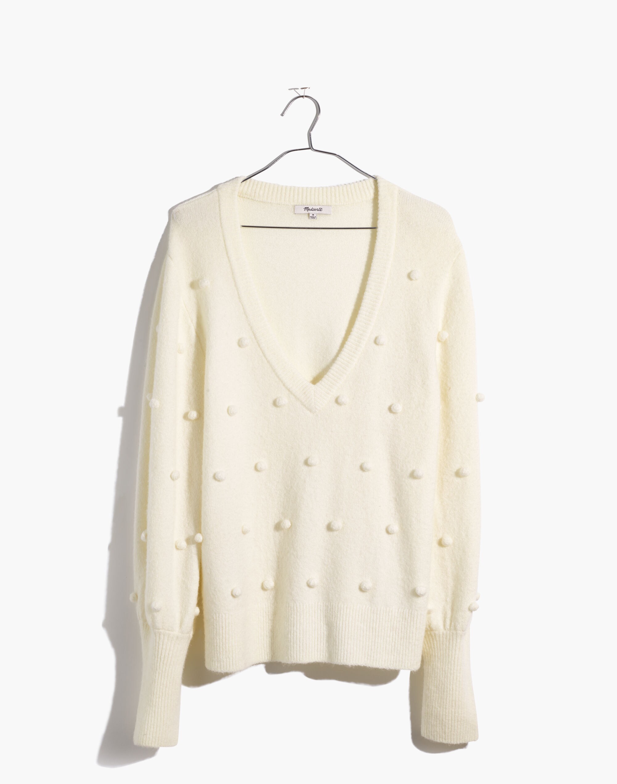 Bobble Dashwood V-Neck Sweater in Coziest Yarn