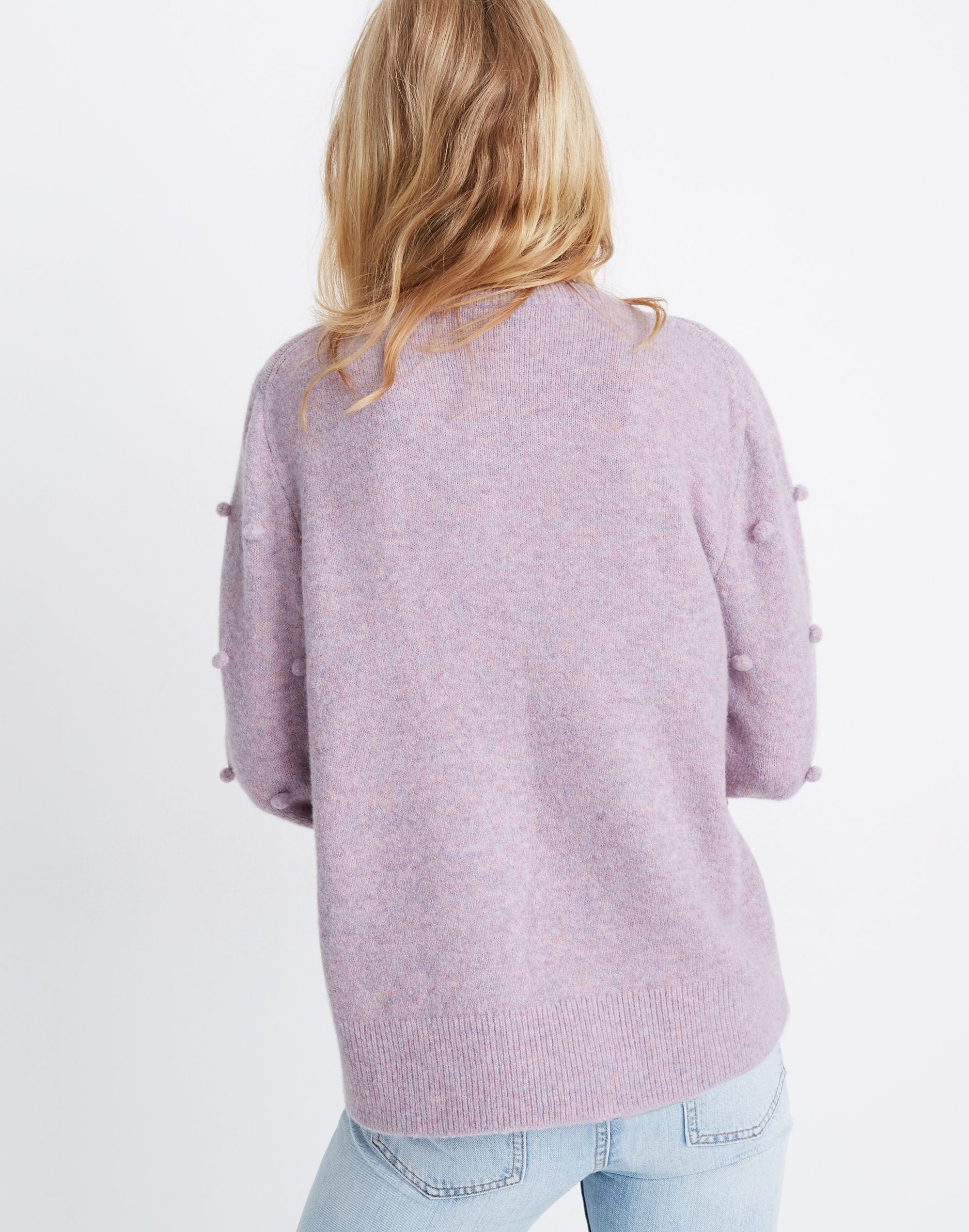 Bobble Dashwood V-Neck Sweater in Coziest Yarn