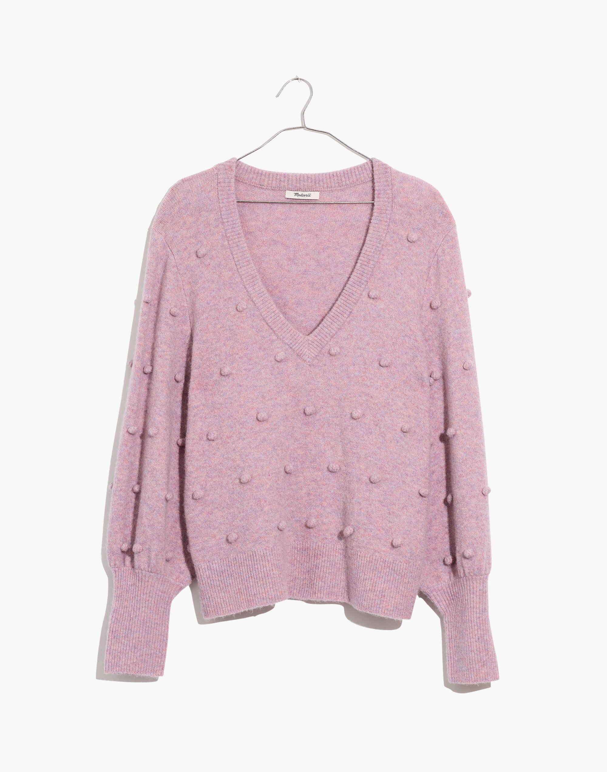 Bobble Dashwood V-Neck Sweater in Coziest Yarn