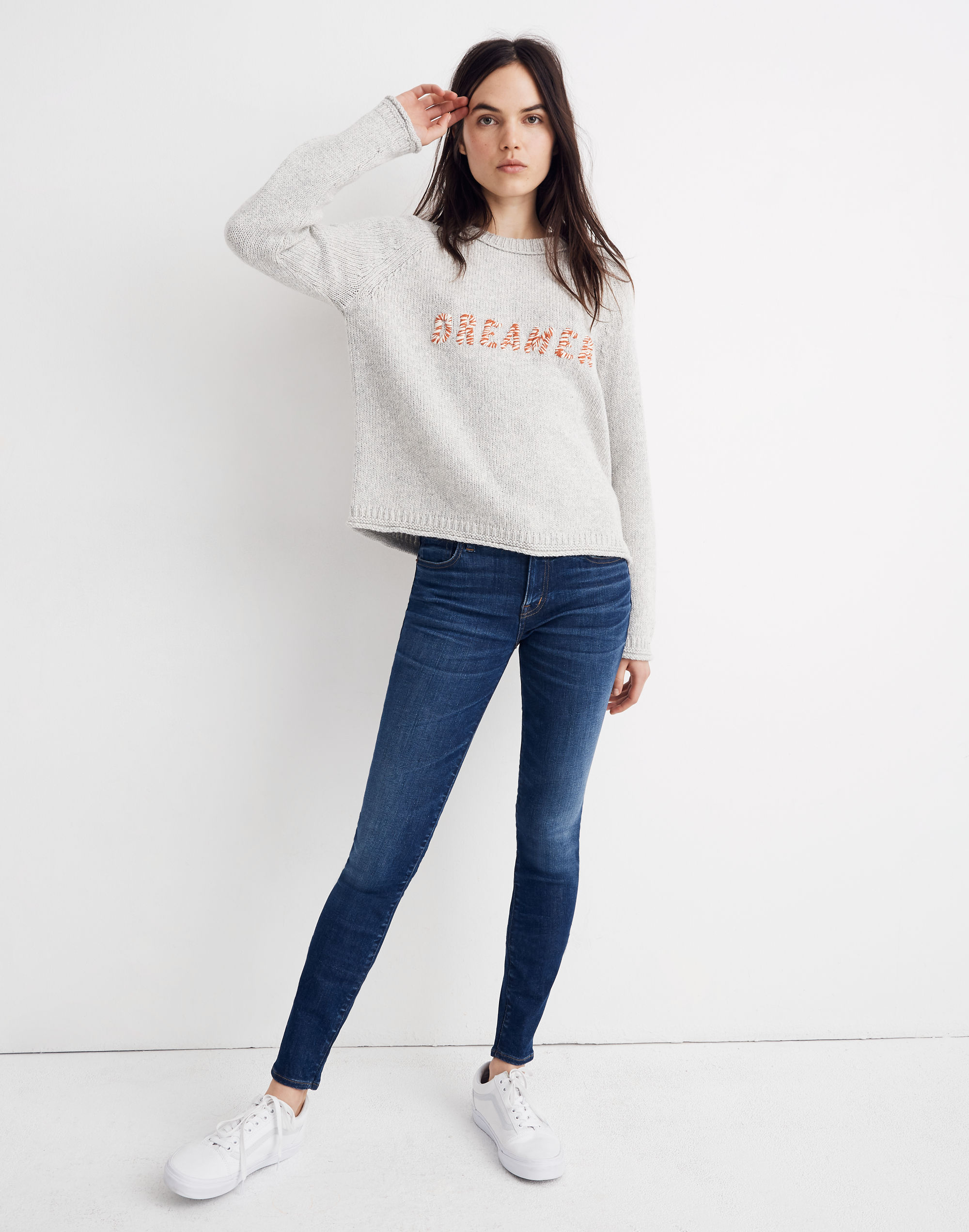 dreamer embroidered keaton pullover sweater