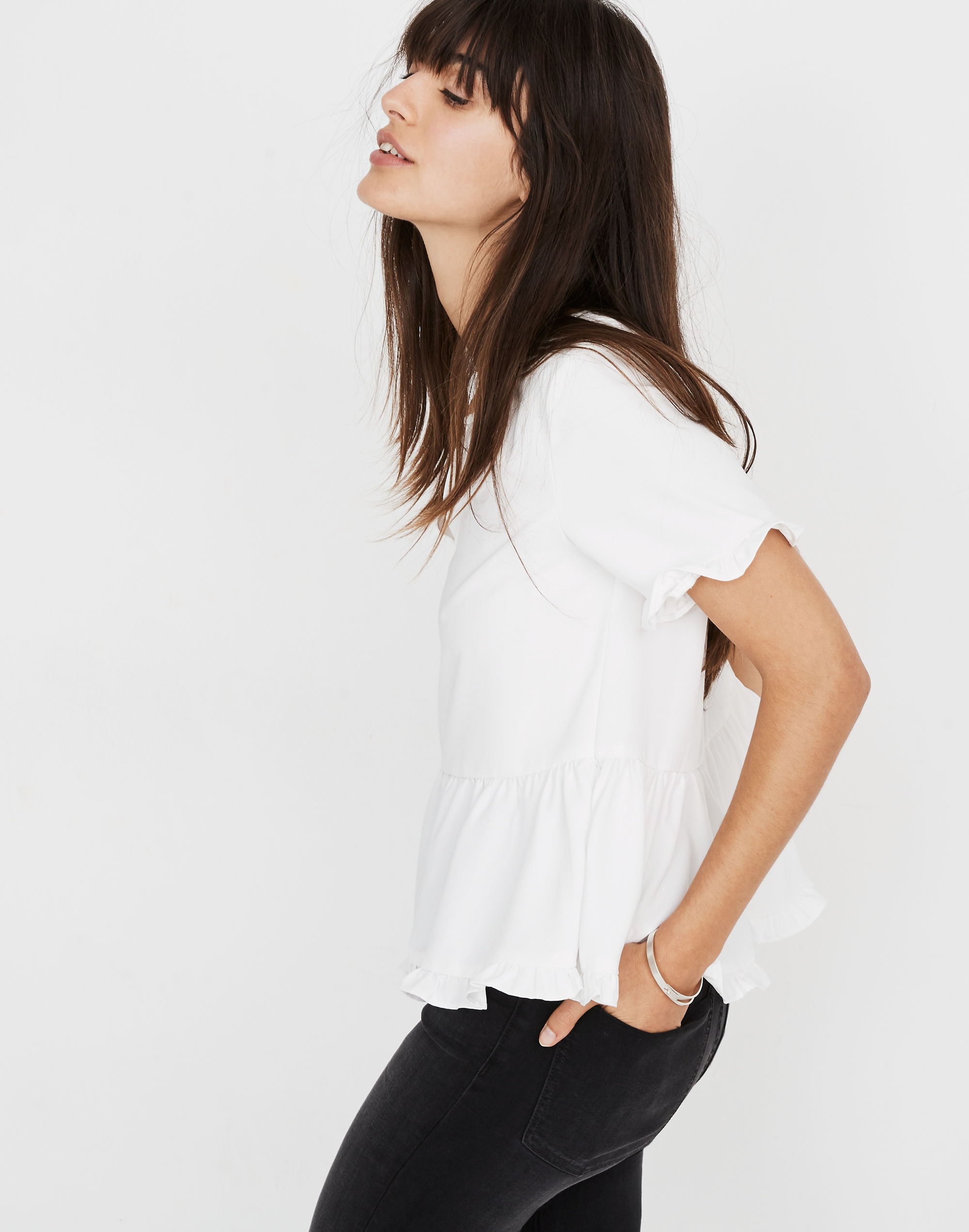 Stanza Ruffle-Hem Top