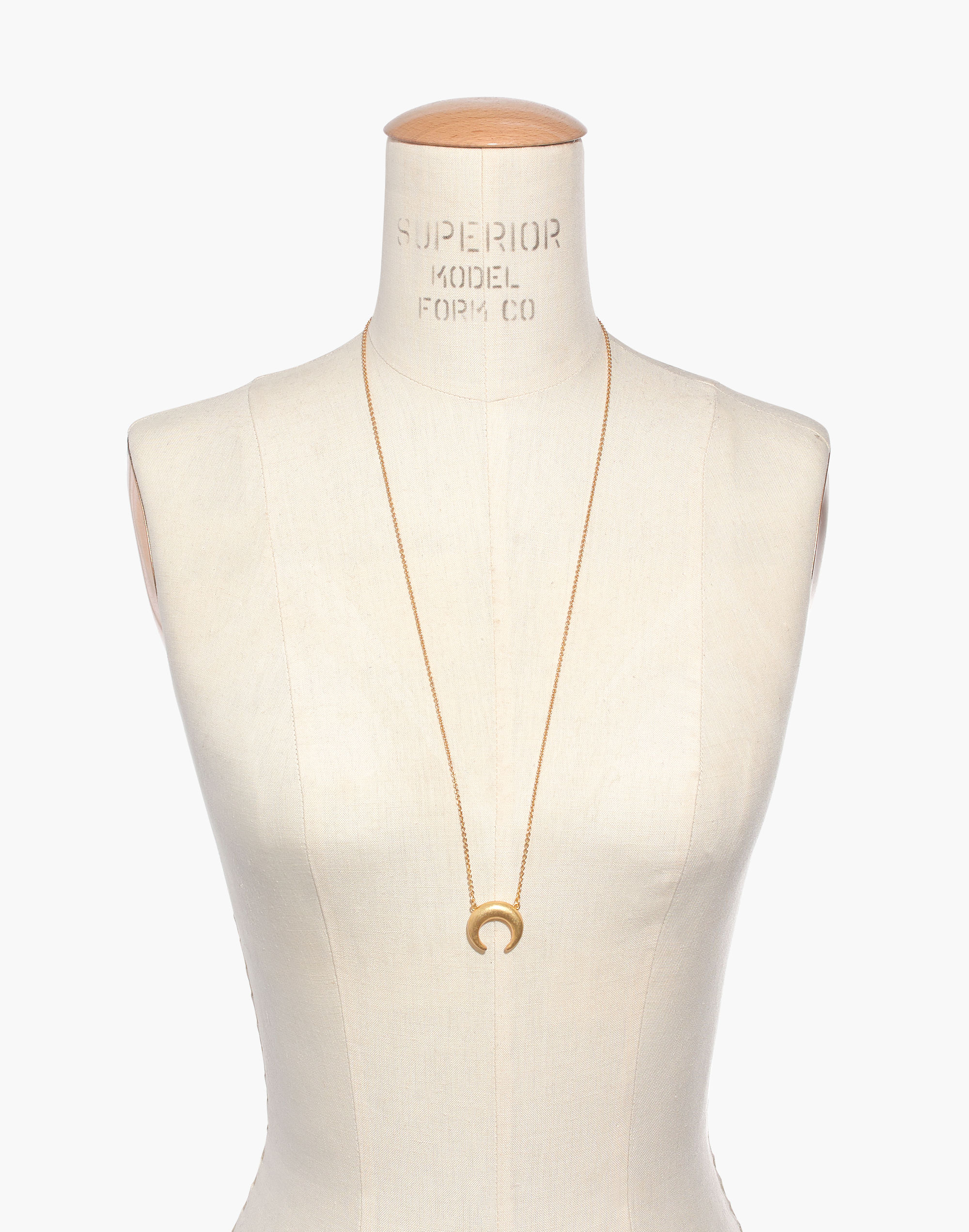 Chunky Crescent Moon Necklace