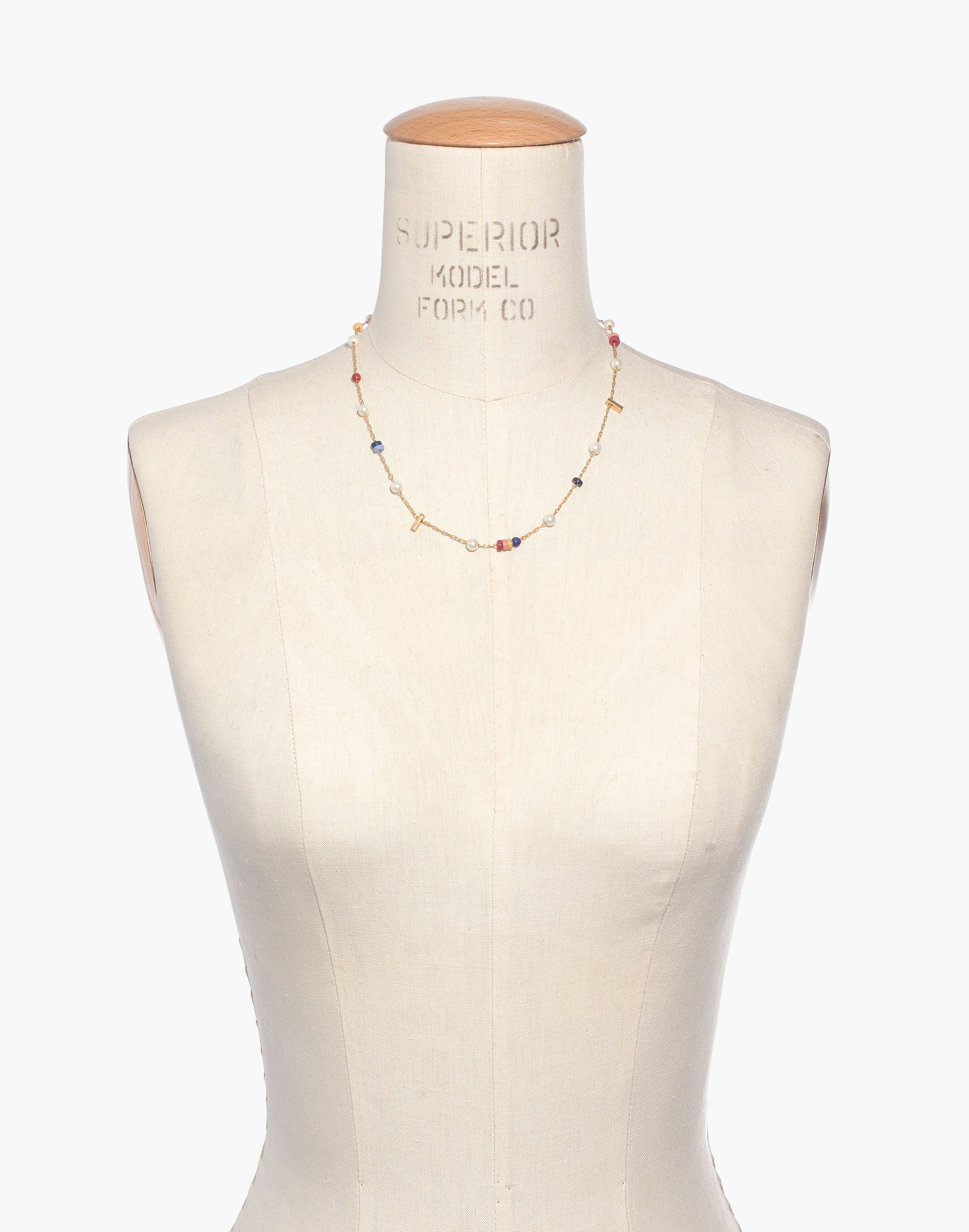 Beaded Faux-Pearl Necklace