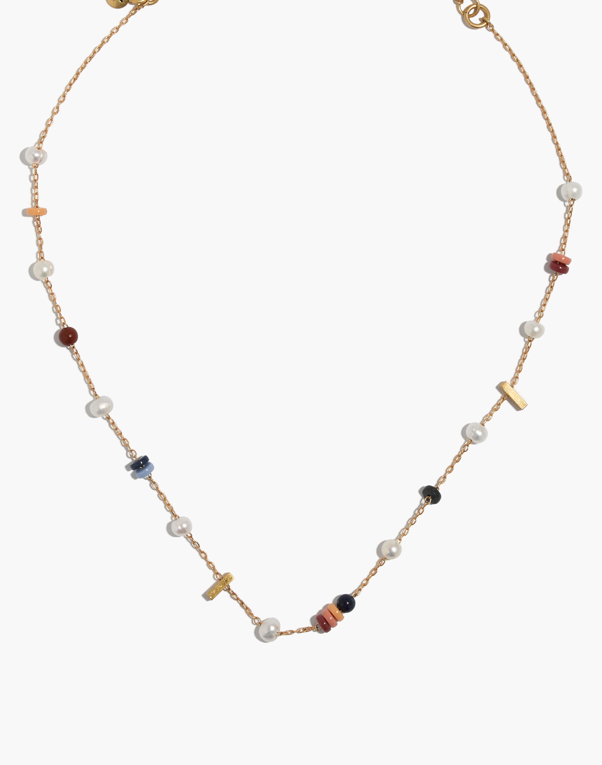 Beaded Faux-Pearl Necklace