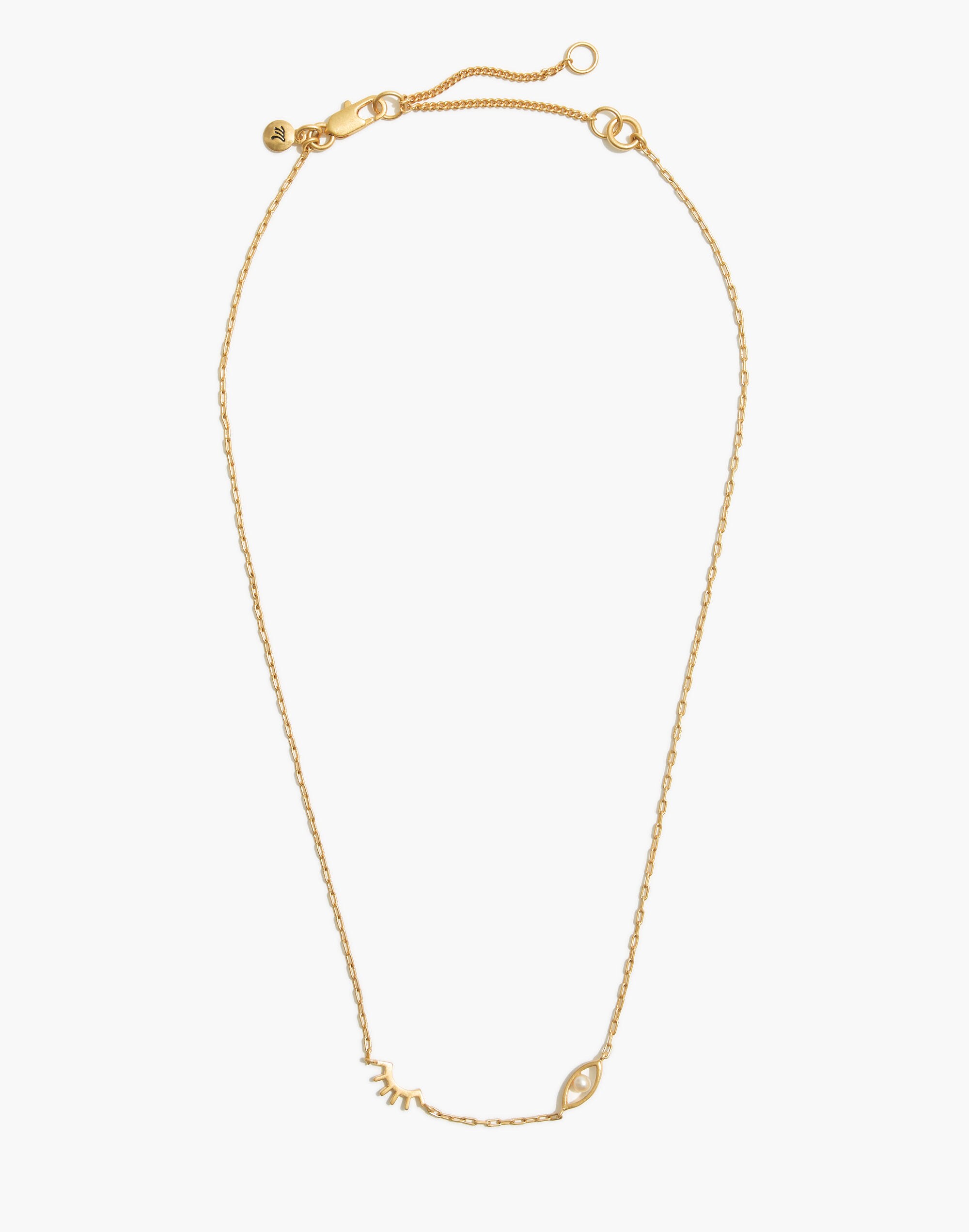 Faux-Pearl Winky Necklace