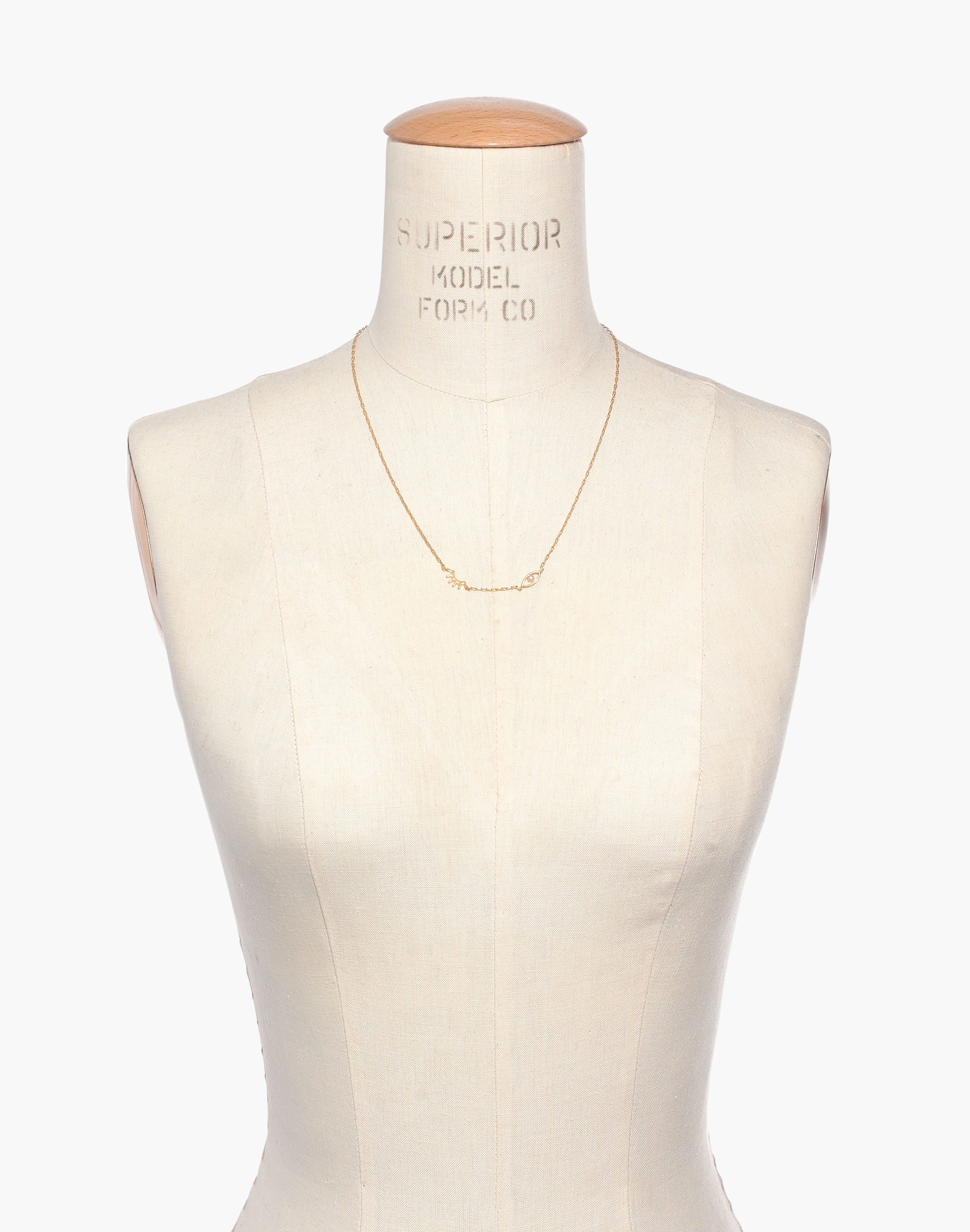 Faux-Pearl Winky Necklace