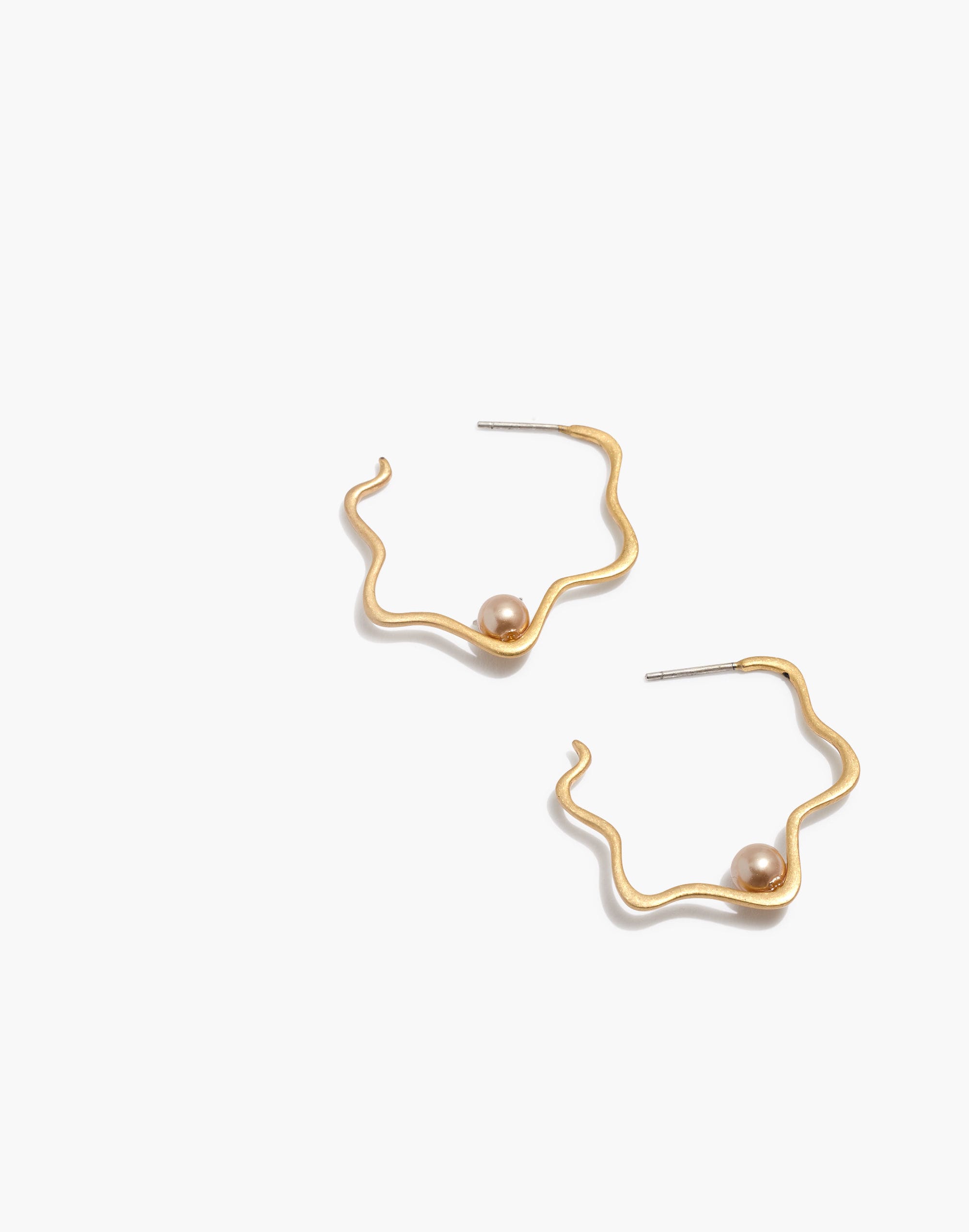 Pearl Catcher Hoop Earrings