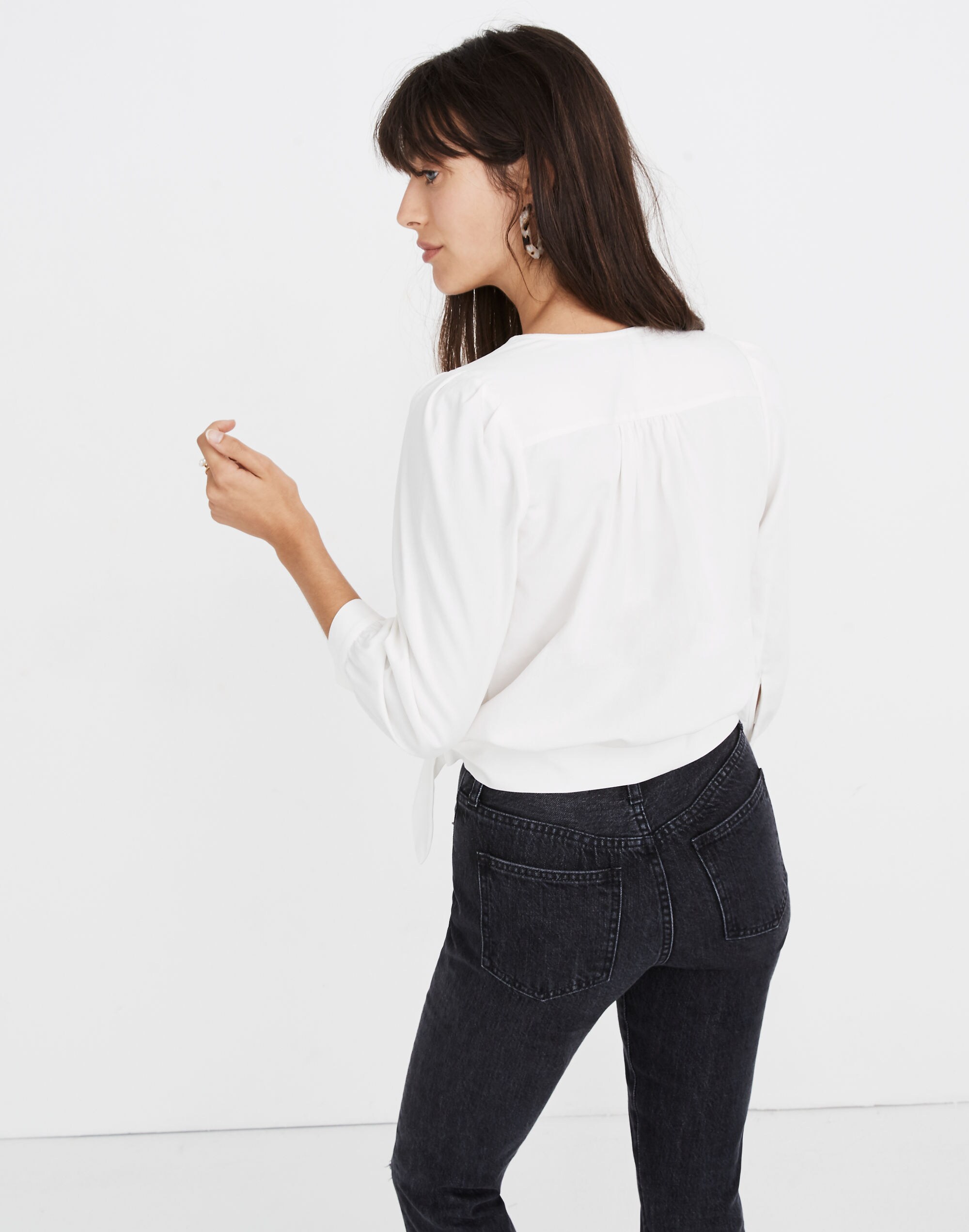 Wrap Top in Pure White