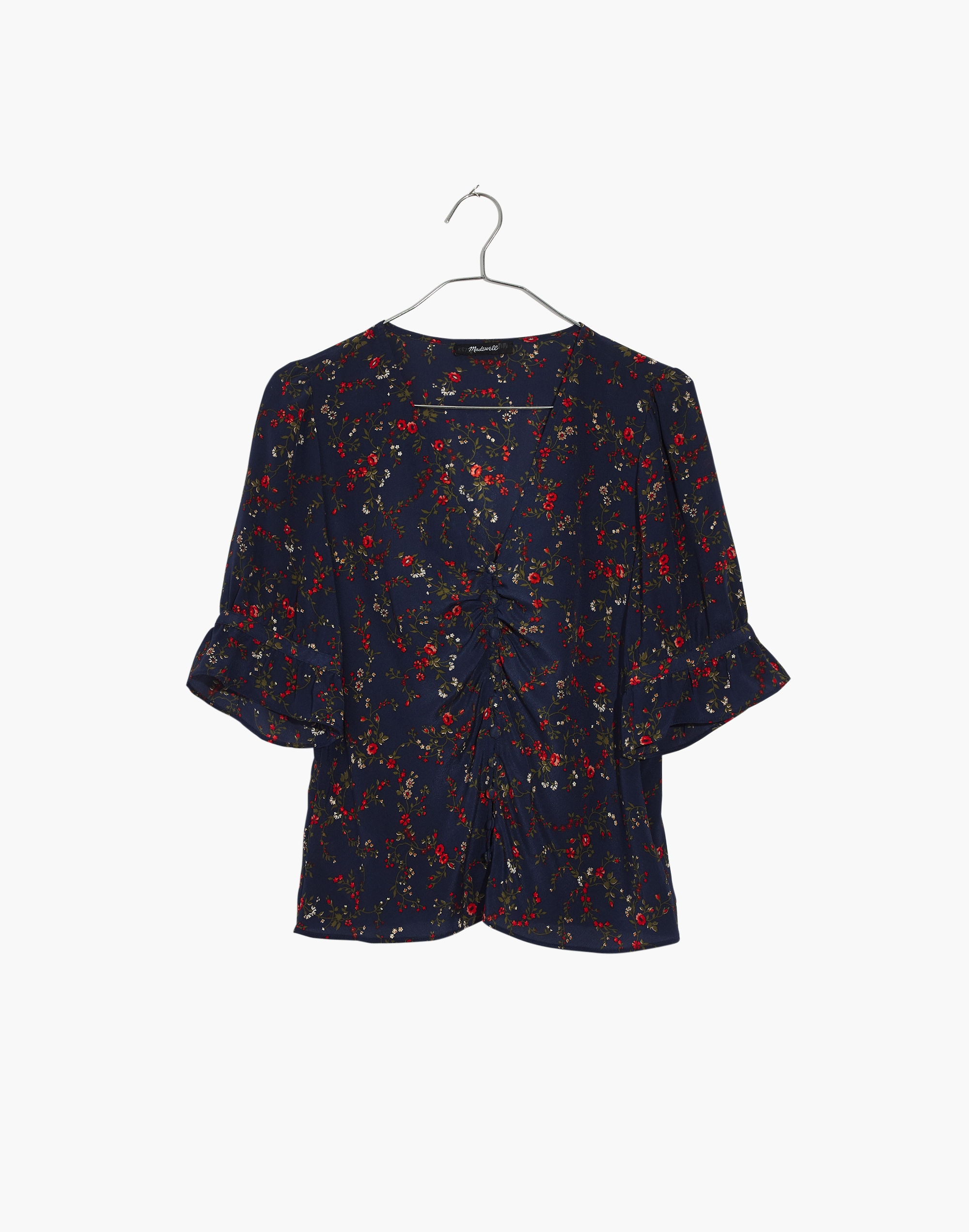 Silk Daylight Top in Moonless Floral