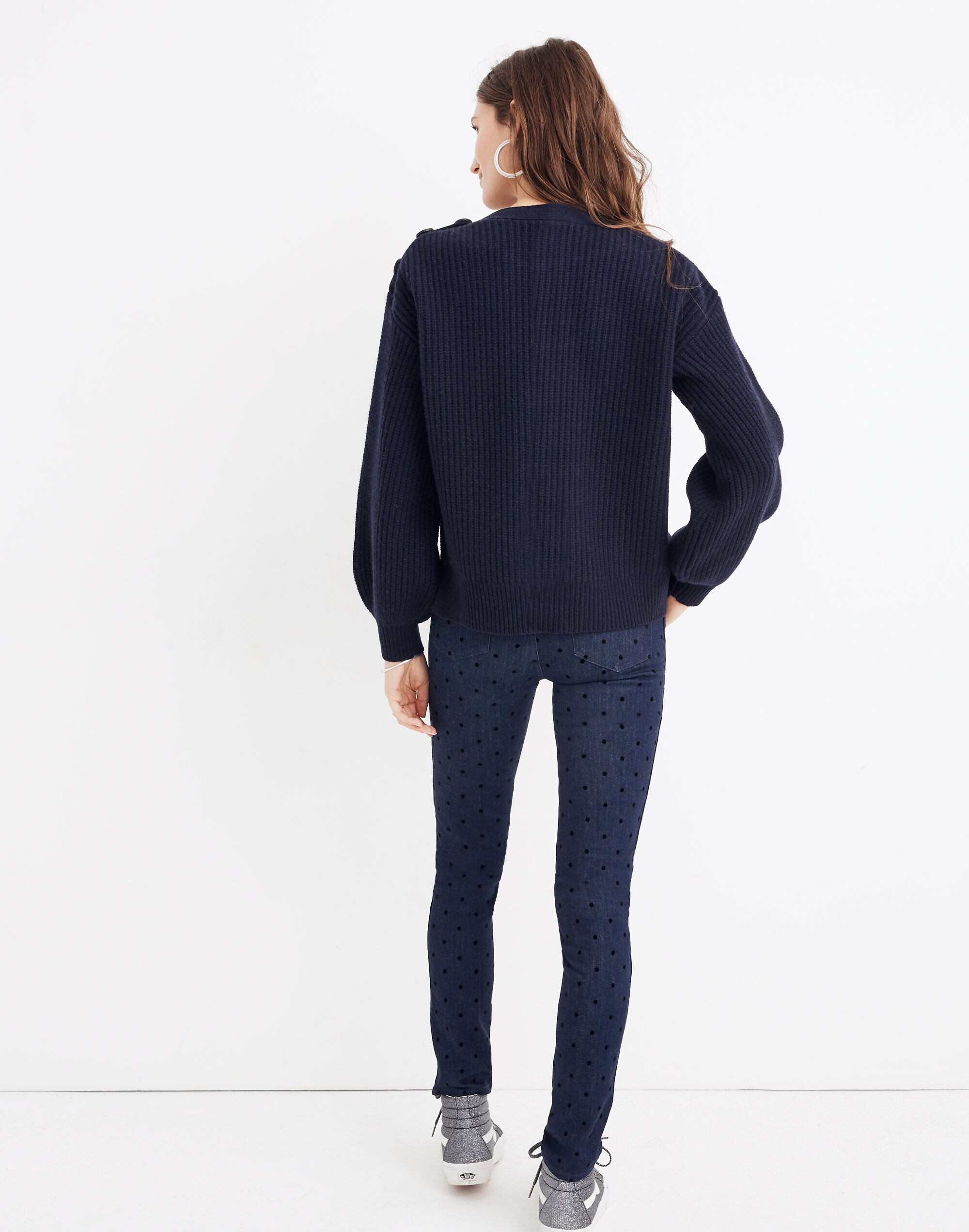 Boatneck Button-Shoulder Sweater