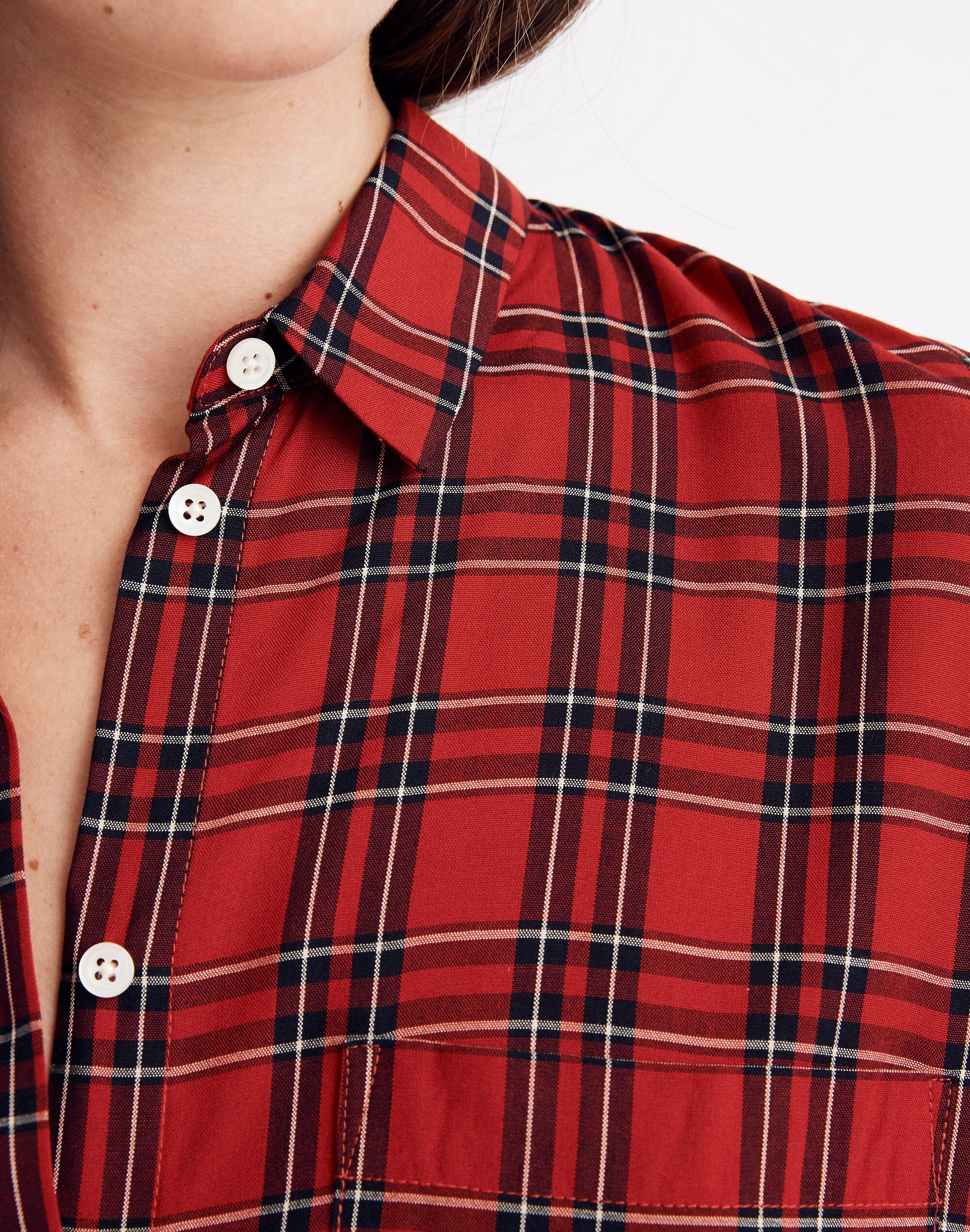 Oversized Ex-Boyfriend Shirt in Tartan Plaid