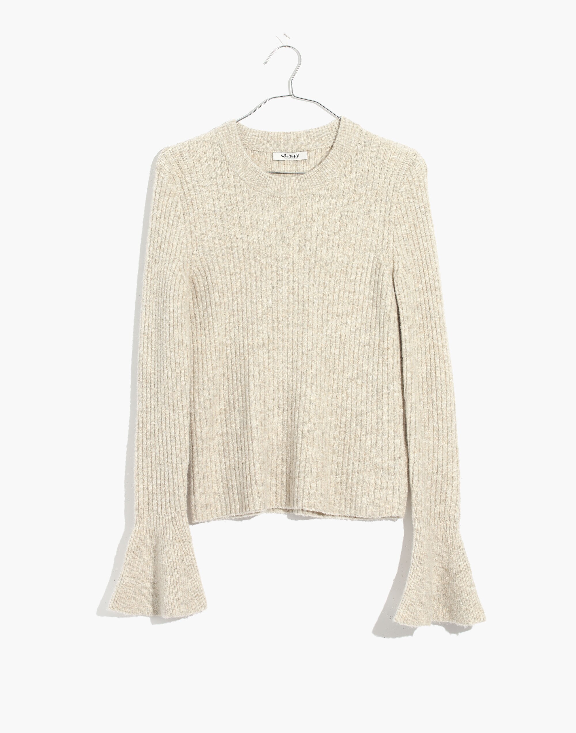 Ruffle-Cuff Pullover Sweater