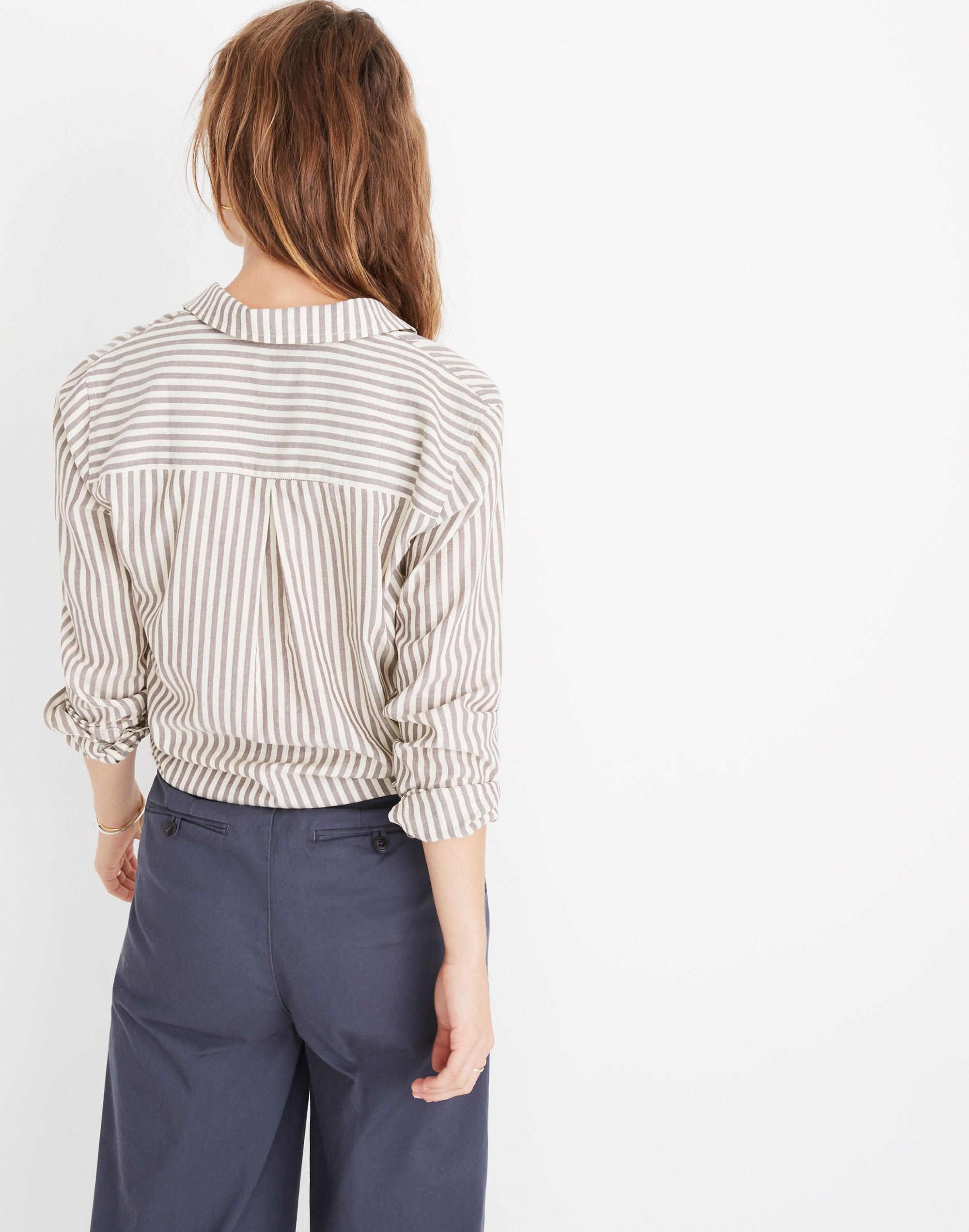 Tie-Front Shirt in Maitland Stripe