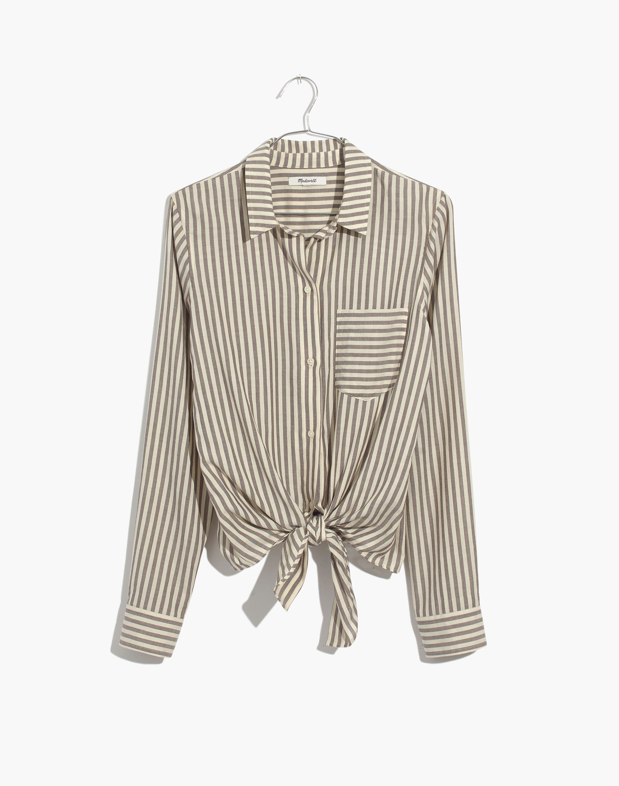 Tie-Front Shirt in Maitland Stripe