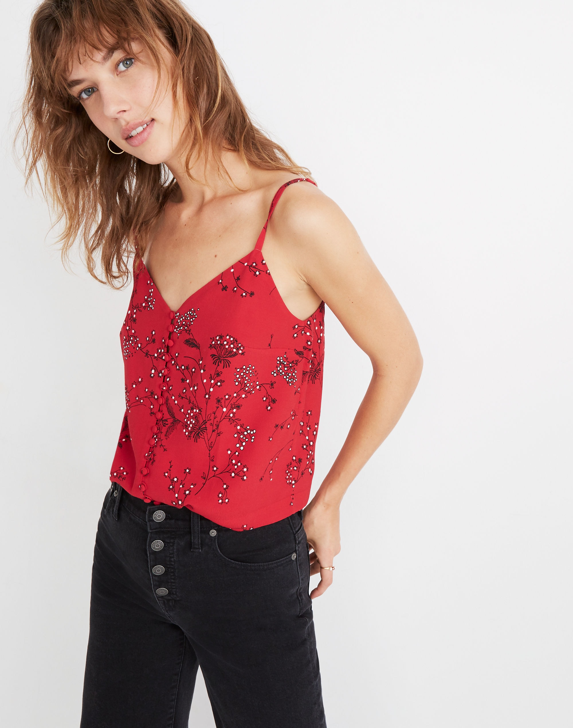 Button-Down Cami in Windswept Floral
