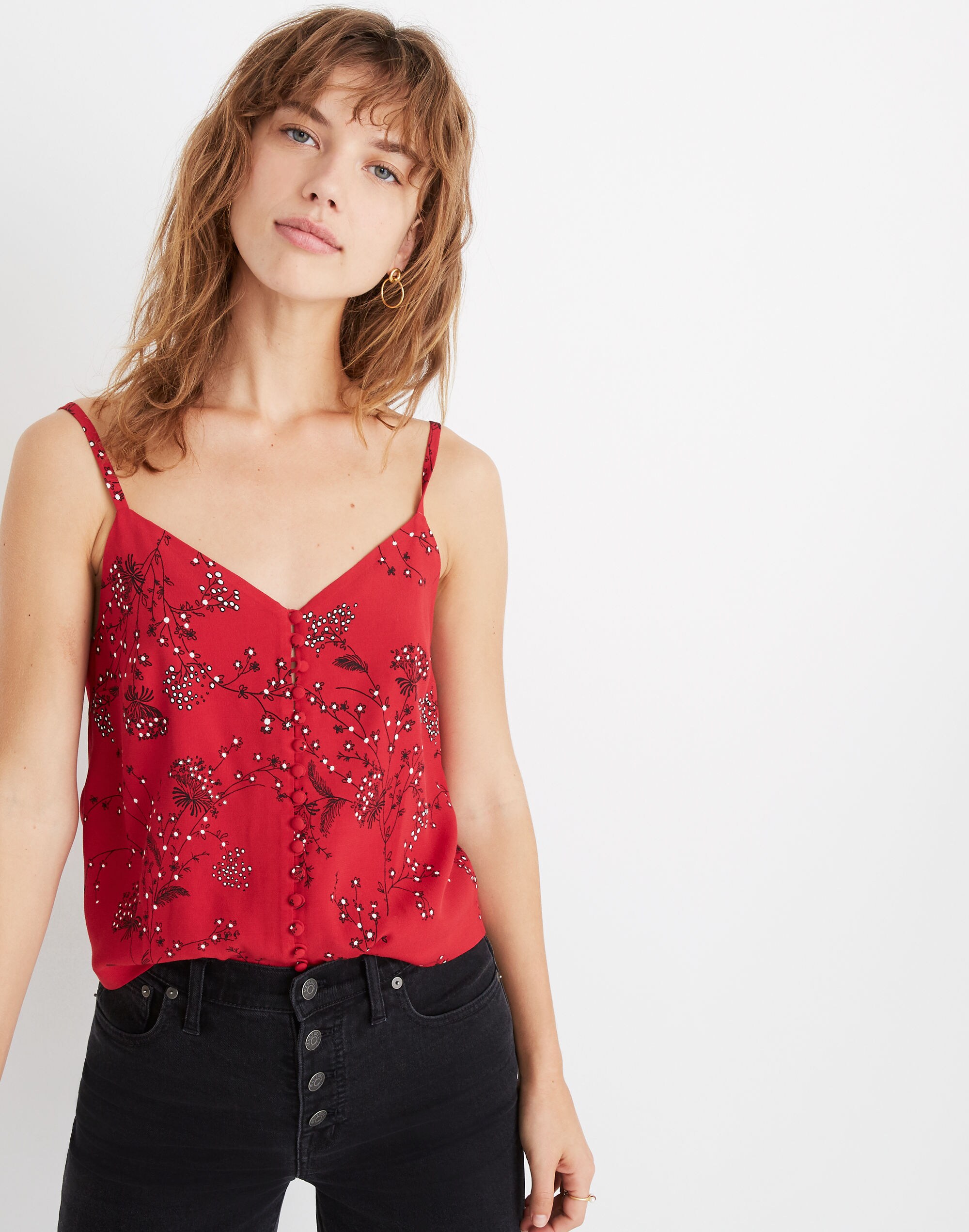 Button-Down Cami in Windswept Floral